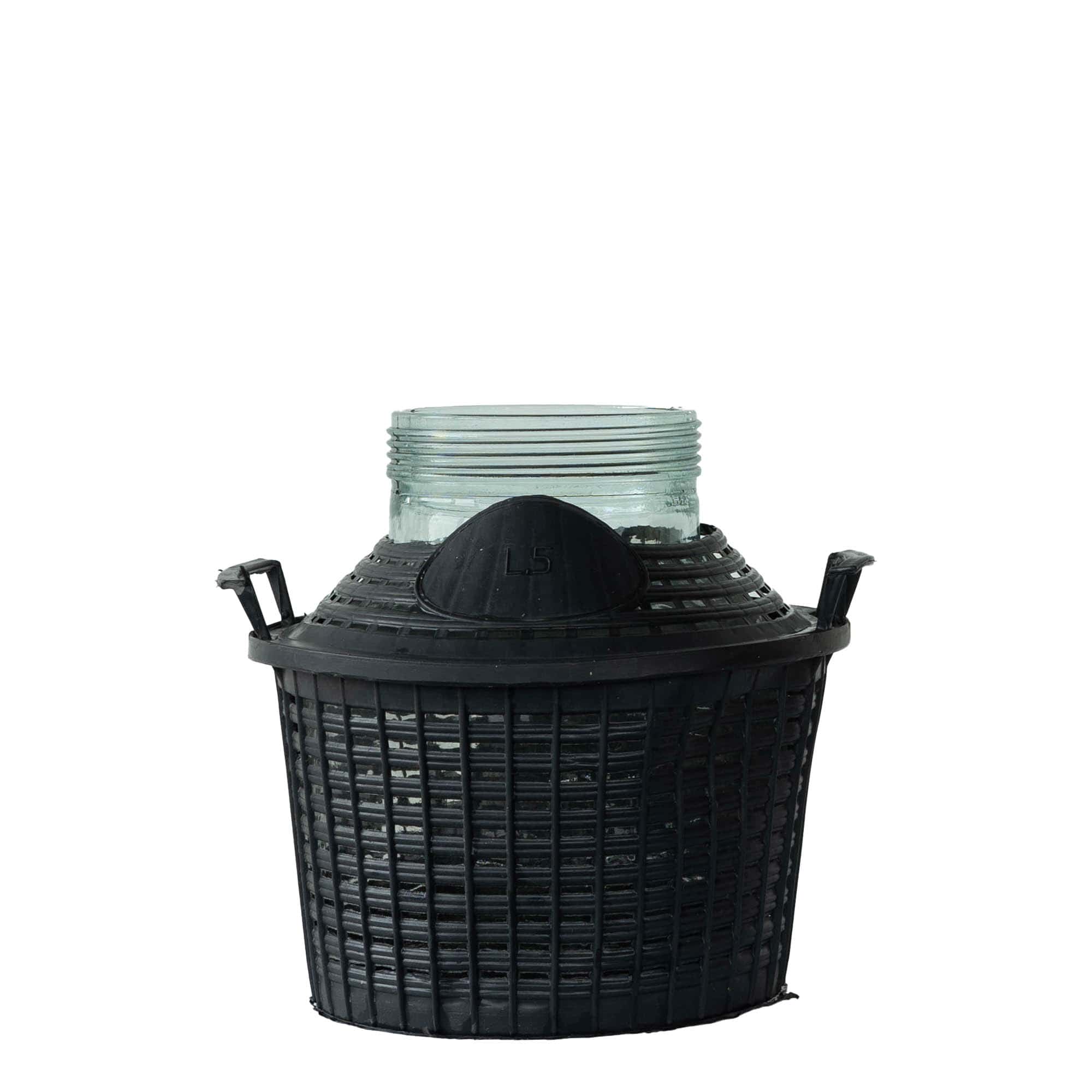 5 l wide-neck glass balloon bottle, opening: screw cap