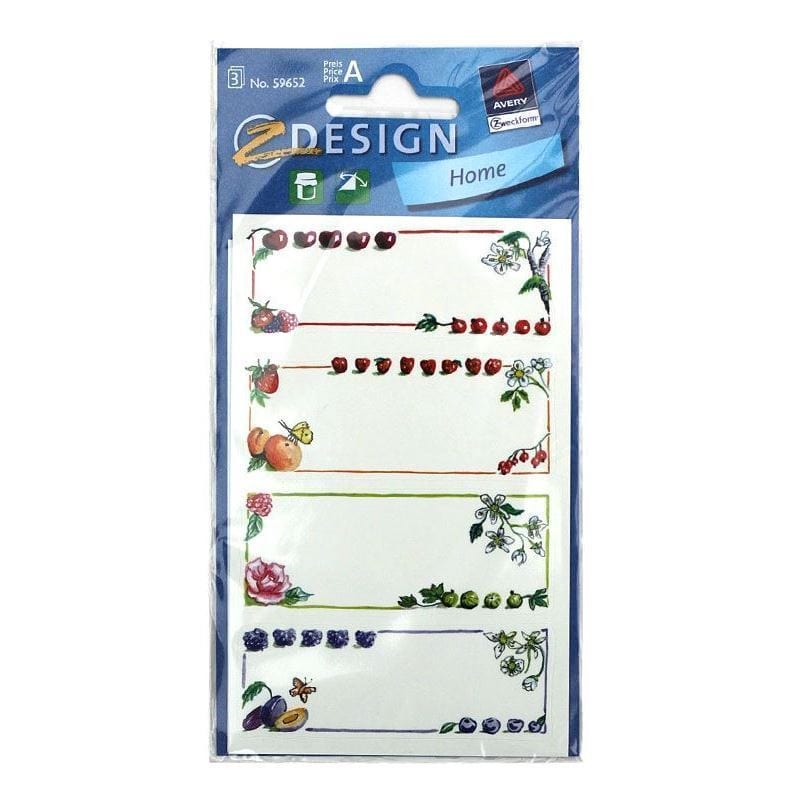 Zweckform Labels ‘Colourful Fruits’, rectangular, paper, multicoloured
