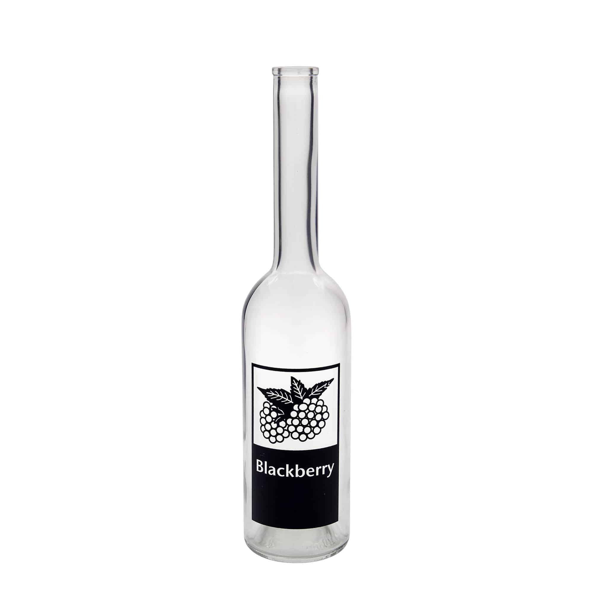 500 ml glass bottle ‘Opera’, design: Blackberry, opening: cork