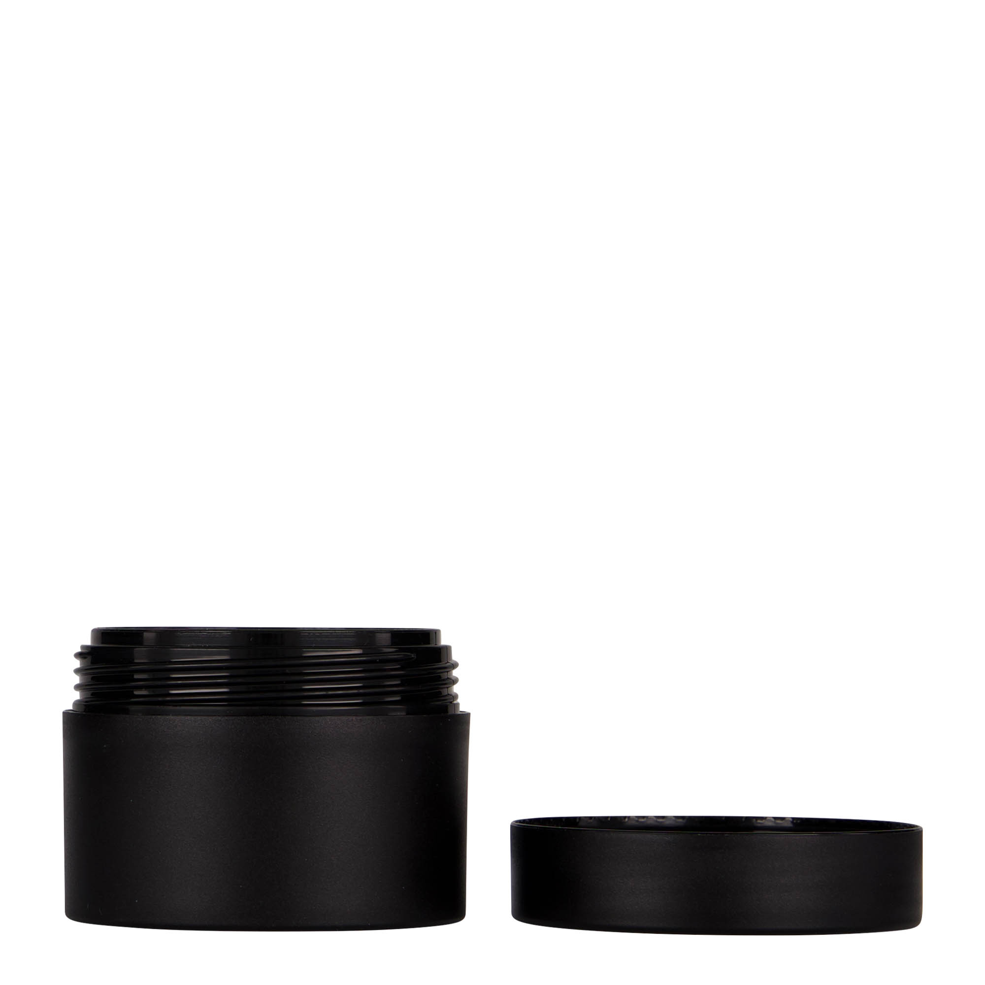 50 ml plastic jar 'Antonella', PP, black, opening: screw cap