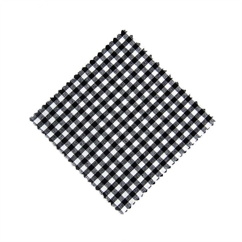 Checked fabric jar cover 12x12, square, textile, black, for opening: TO38-TO53 Checked fabric jar cover 12x12, square, textile, black, for opening: TO38-TO53