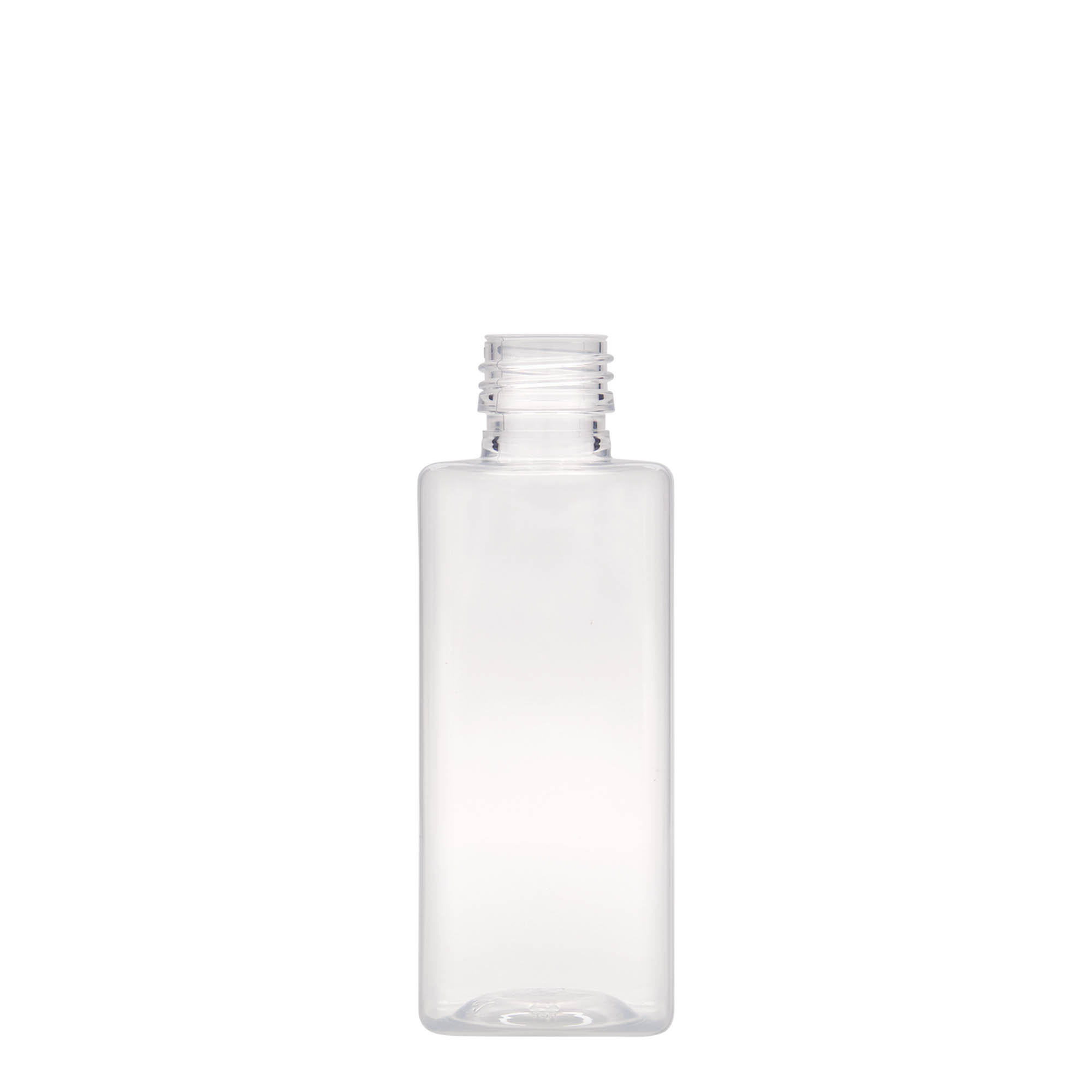 250 ml PET bottle 'Karl', square, plastic, opening: PP 28