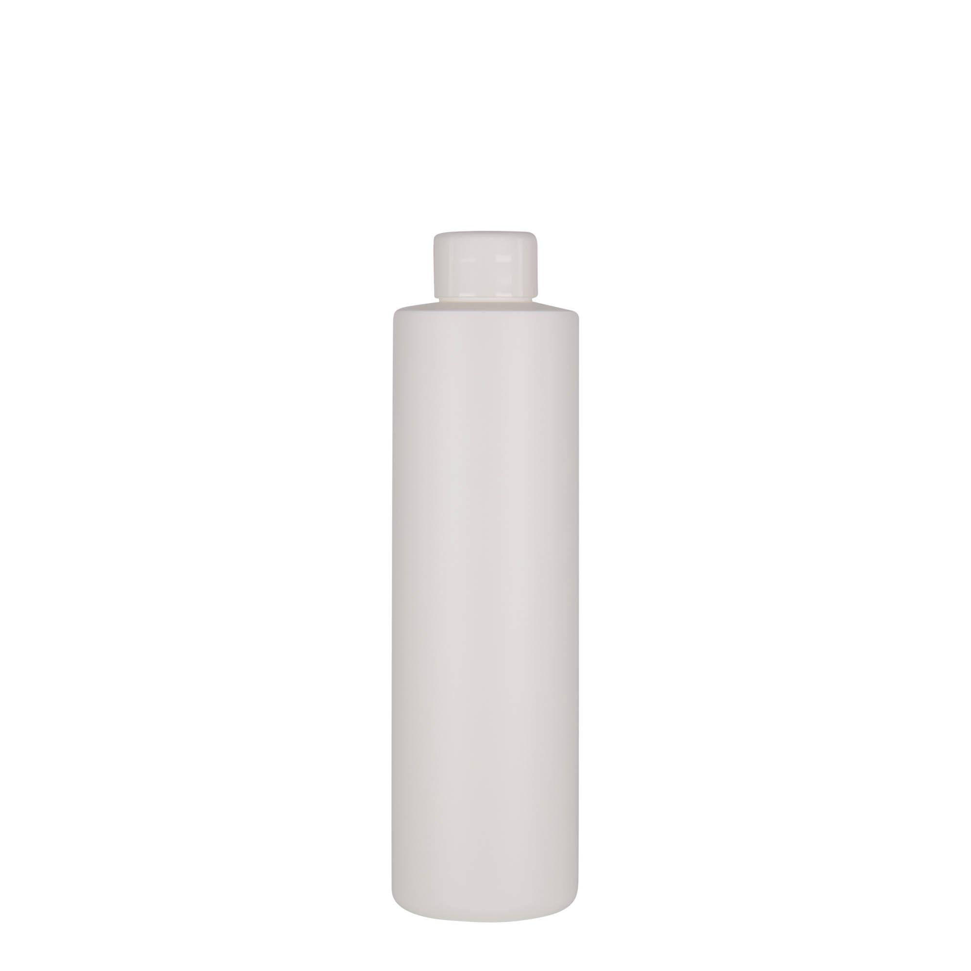 250 ml plastic bottle ‘Pipe’, green HDPE, white, opening: 24/410