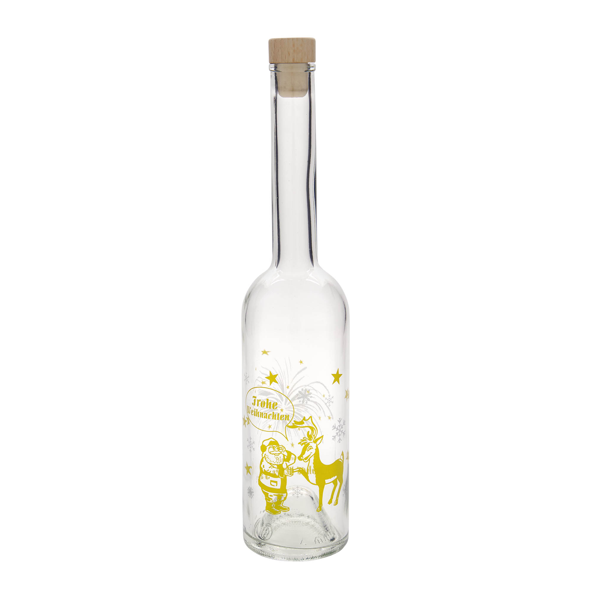 500 ml glass bottle ‘Opera’, design: fireworks, opening: cork