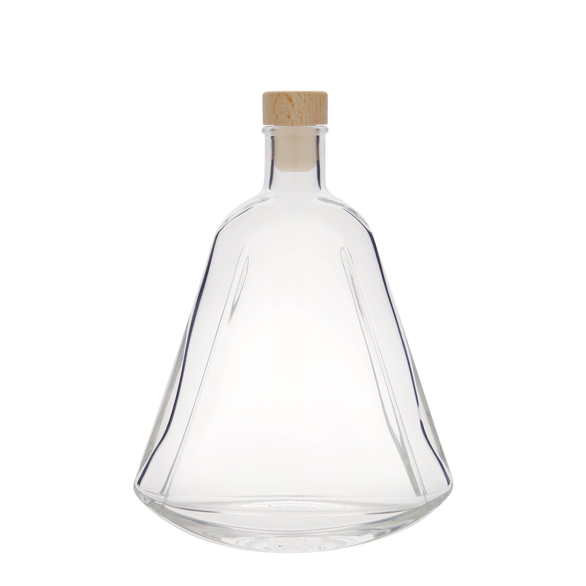 350 ml glass bottle 'Maurizio', oval, opening: cork