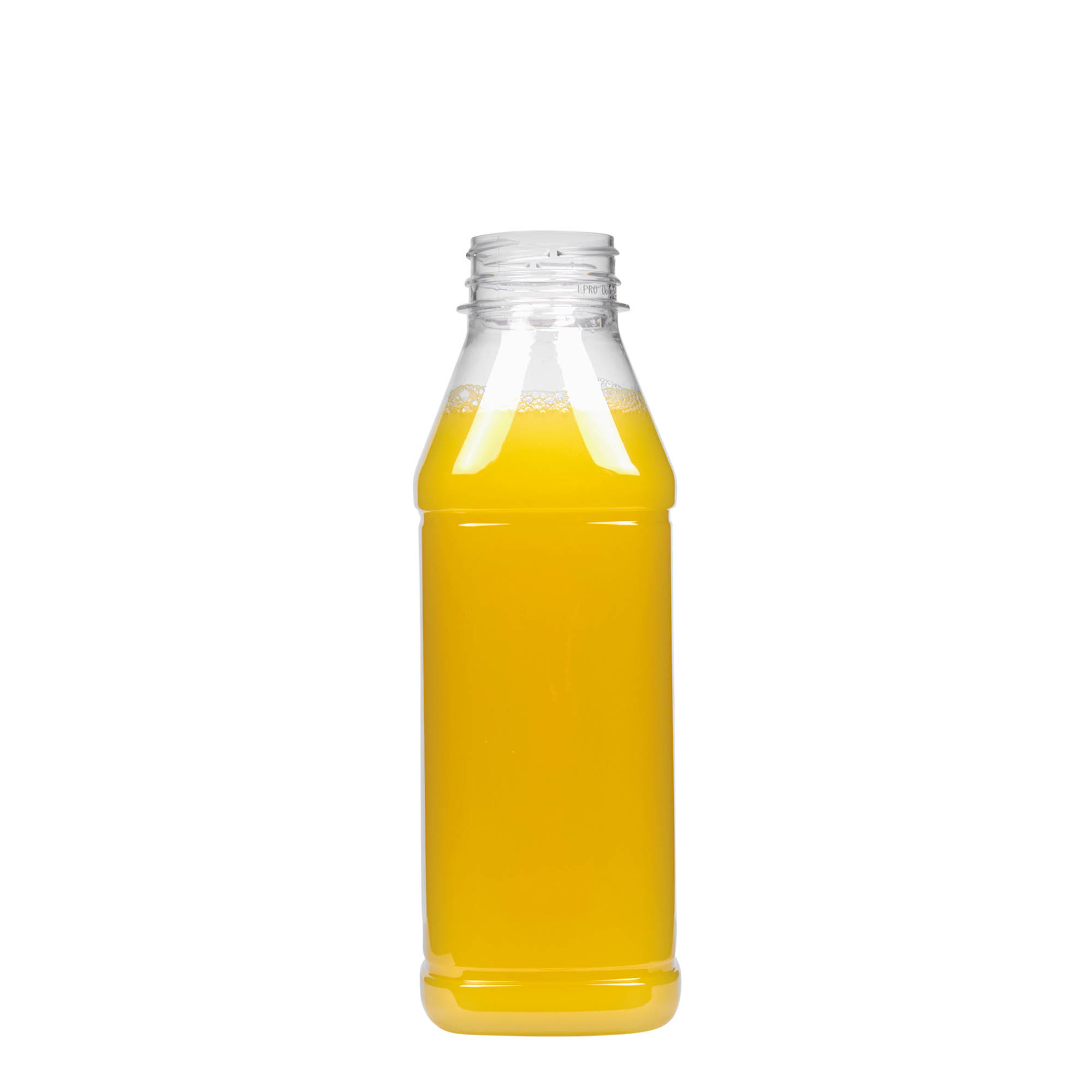 500 ml PET bottle ‘Milk and Juice Carré’, square, plastic, opening: 38 mm