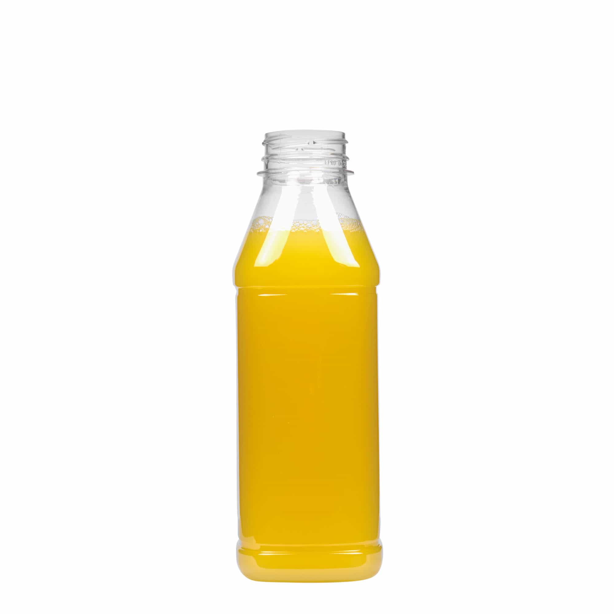 500 ml PET bottle ‘Milk and Juice Carré’, square, plastic, opening: 38 mm