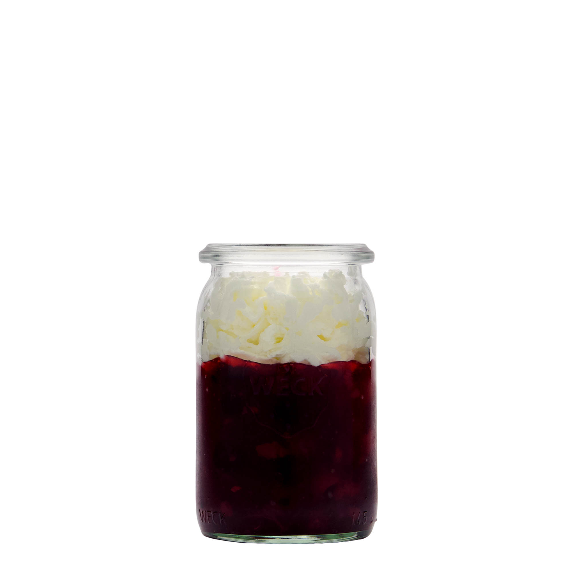 145 ml WECK cylindrical glass, opening: round rim