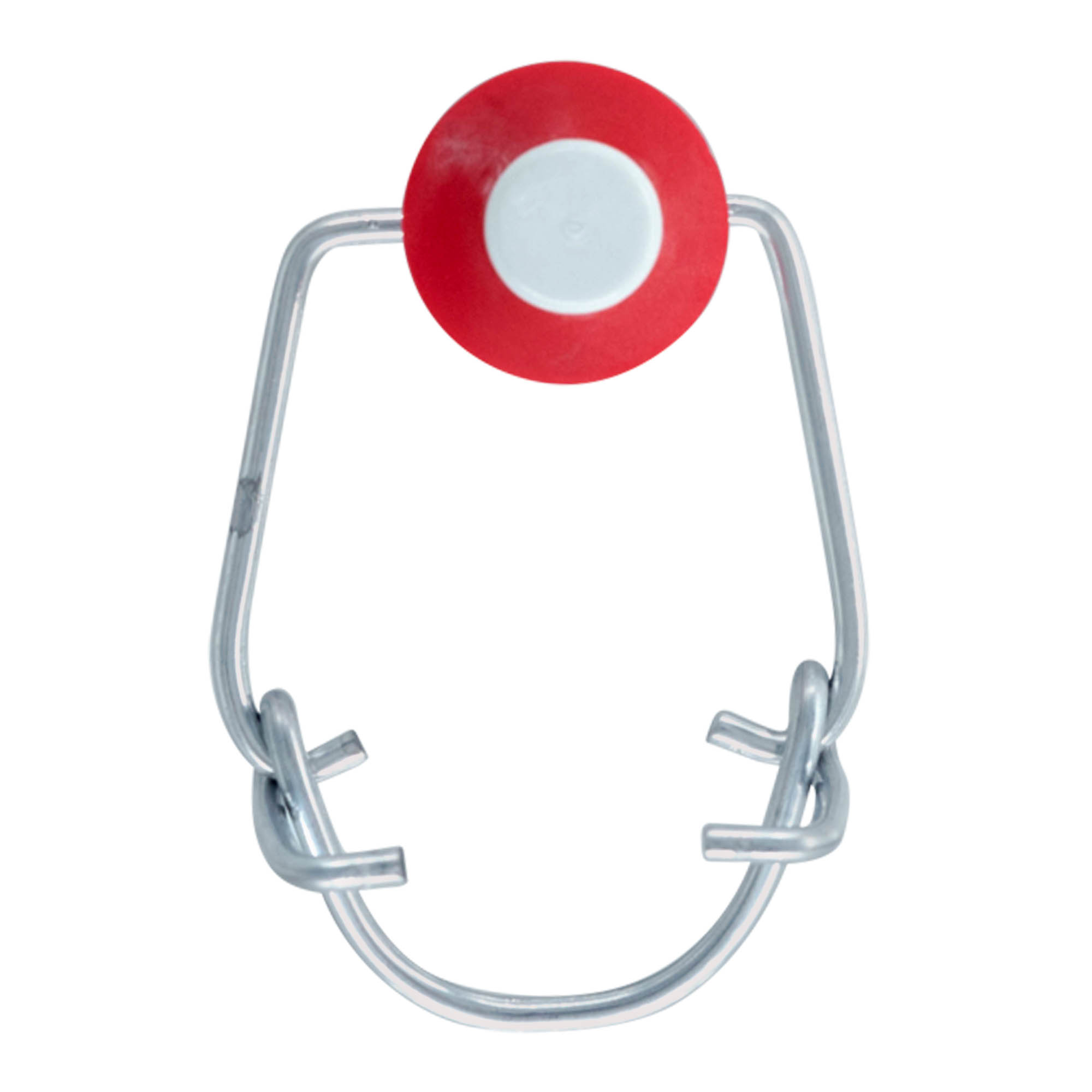 Standard clamp closure, plastic, red-white