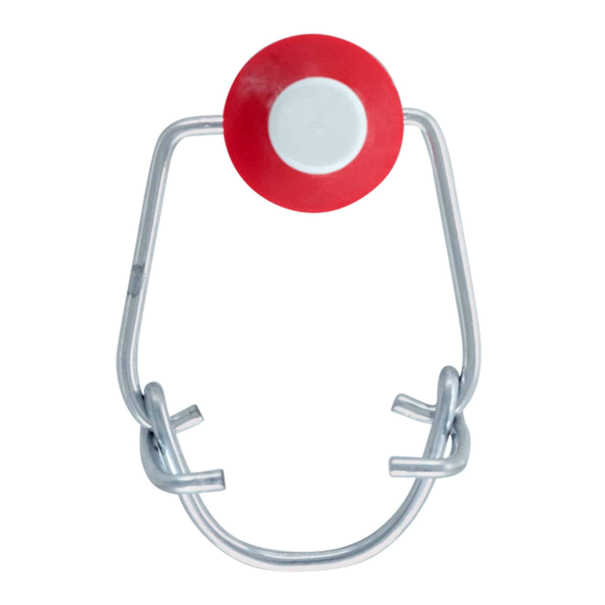 Standard clamp closure, plastic, red-white