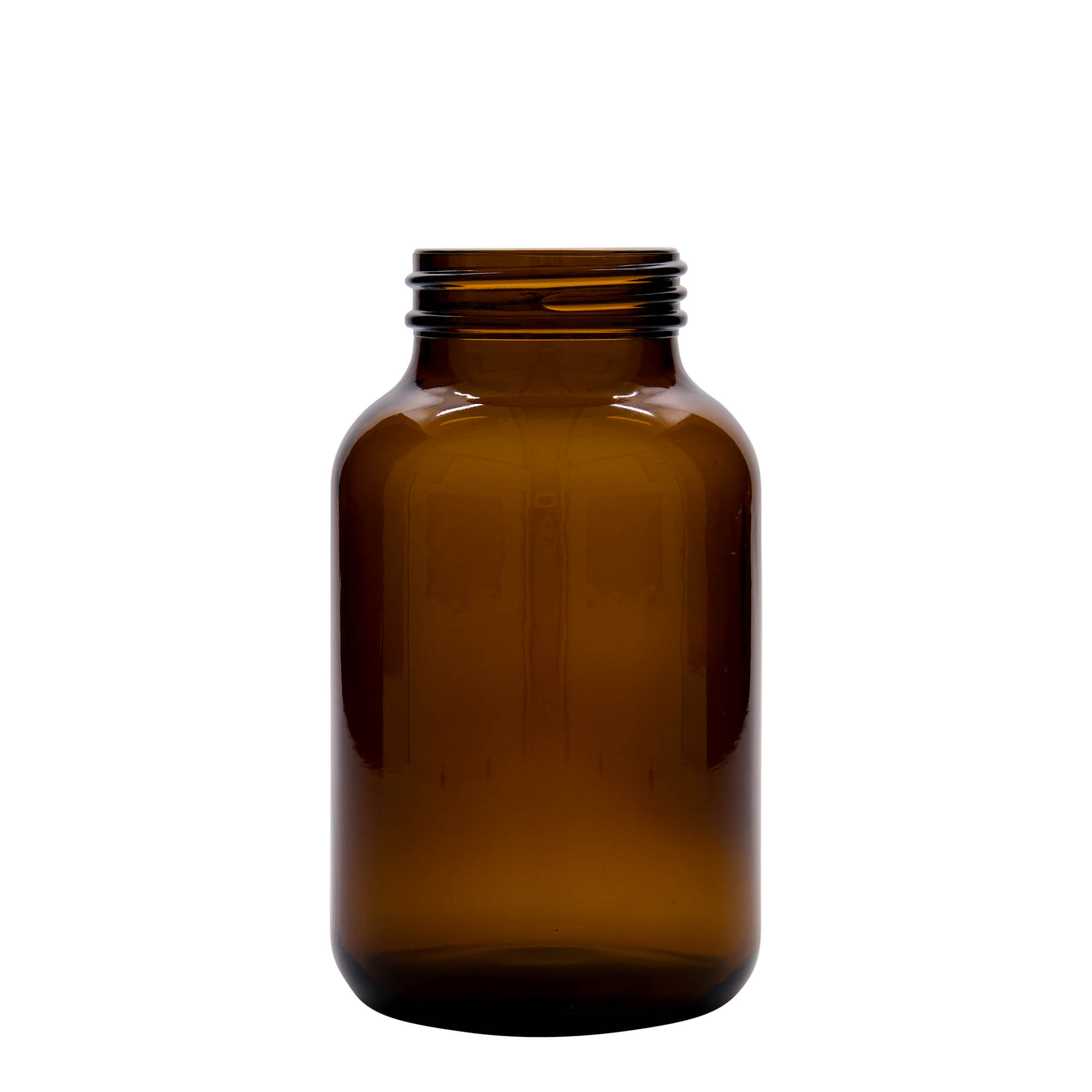 1,000 ml wide-neck glass, brown, opening: DIN 68 1,000 ml wide-neck glass, brown, opening: DIN 68