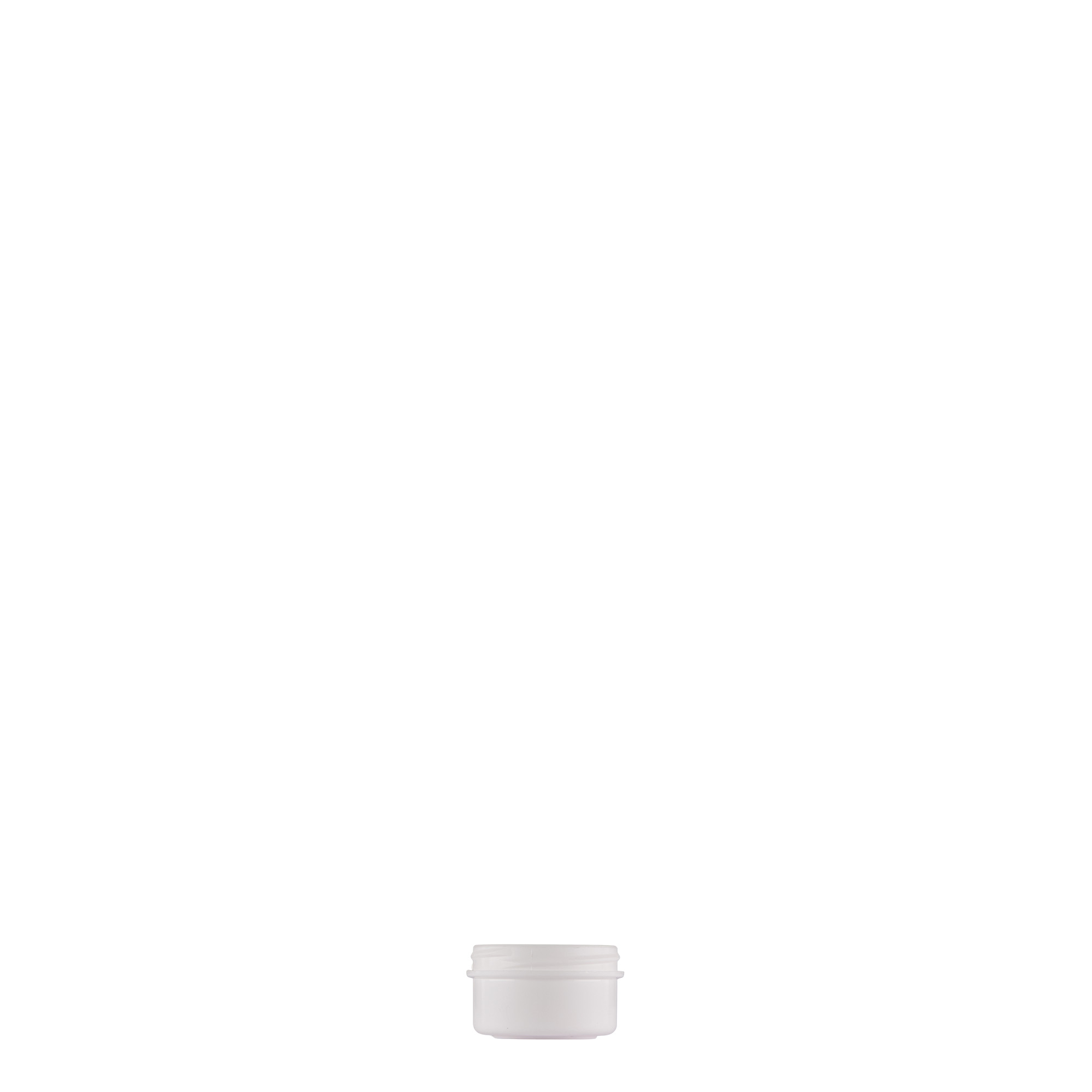 6 ml plastic jar 'White Line', PP, white, closure: screw cap 6 ml plastic jar 'White Line', PP, white, closure: screw cap