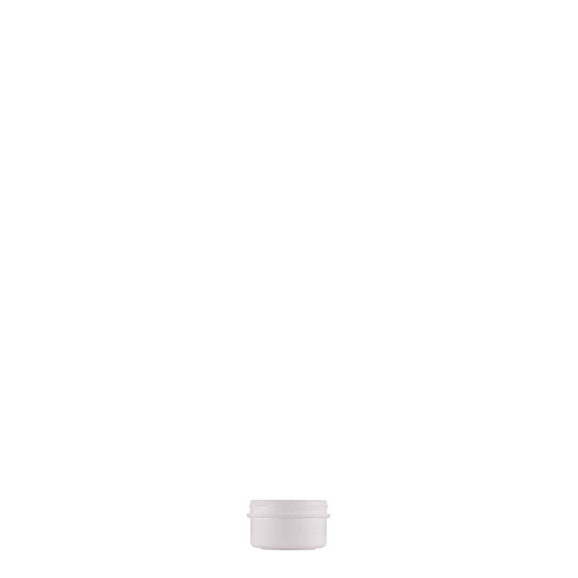 6 ml plastic jar ‘White Line’, PP, white, opening: screw cap
