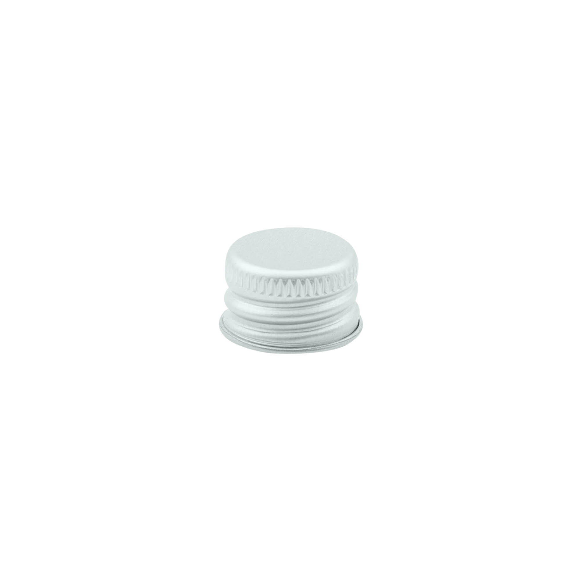 Screw cap, metal, silver, for opening: 18/410
