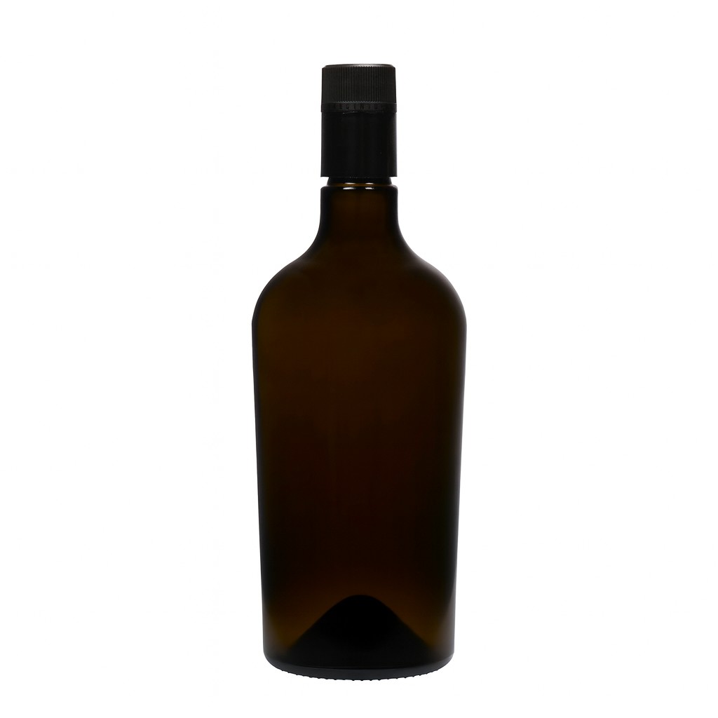 750 ml vinegar/oil bottle 'Oleum', glass, antique green, mouth: DOP