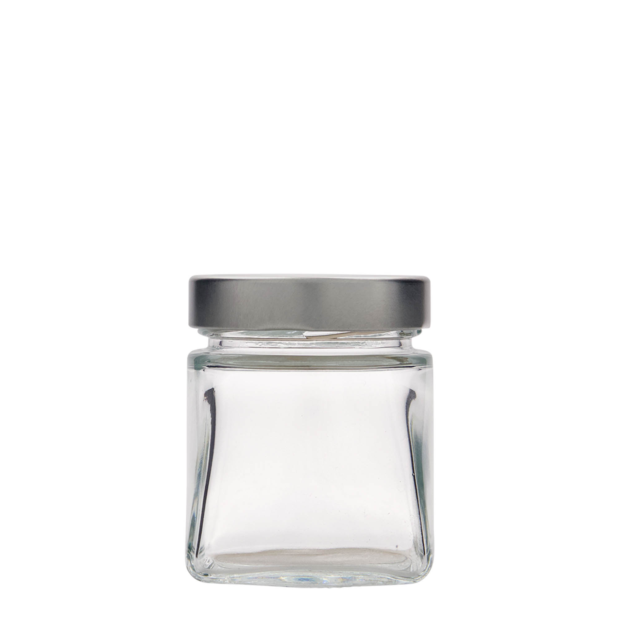 212 ml square glass 'Luxor', opening: Deep-Twist-Off (DTO 63)