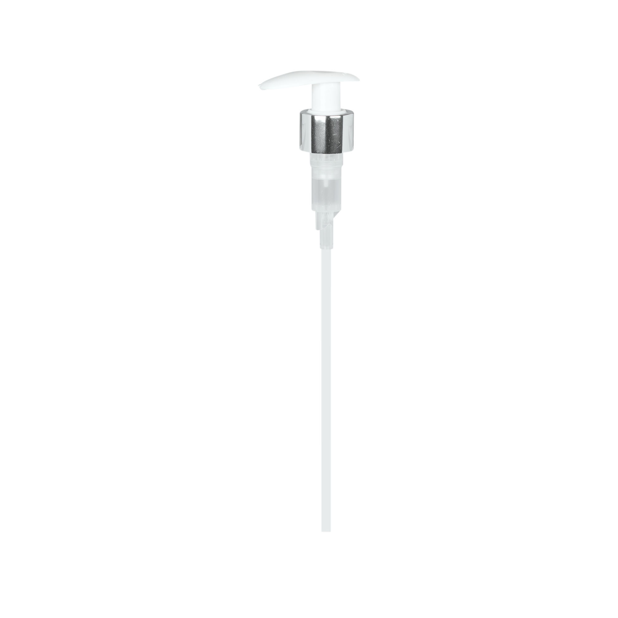 Screw cap with dispenser pump, PP plastic, white, for opening: 24/410