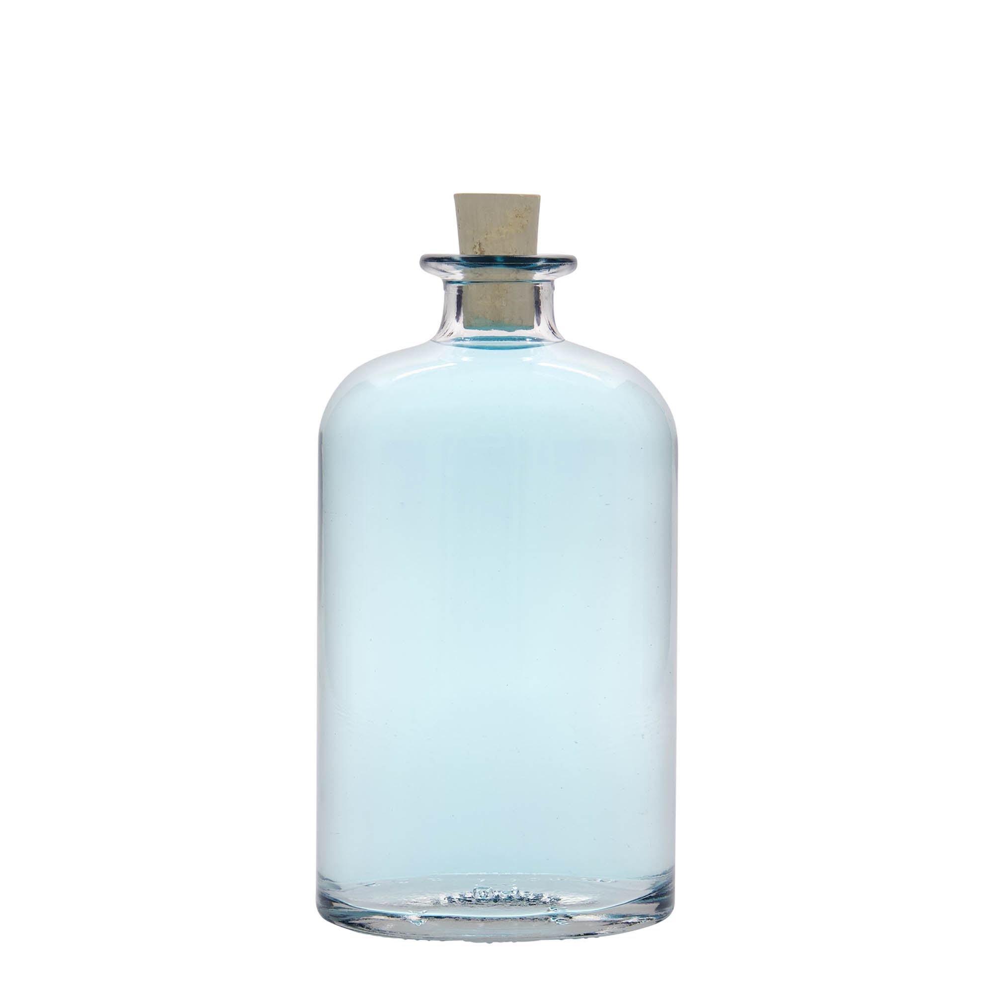 500 ml glass bottle 'Dundee', oval, opening: cork