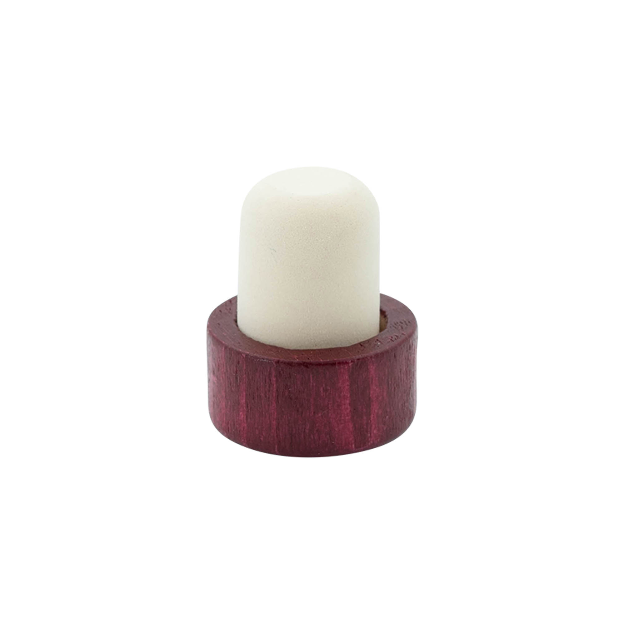 19 mm mushroom cork, wood/plastic, Bordeaux red, for opening: cork
