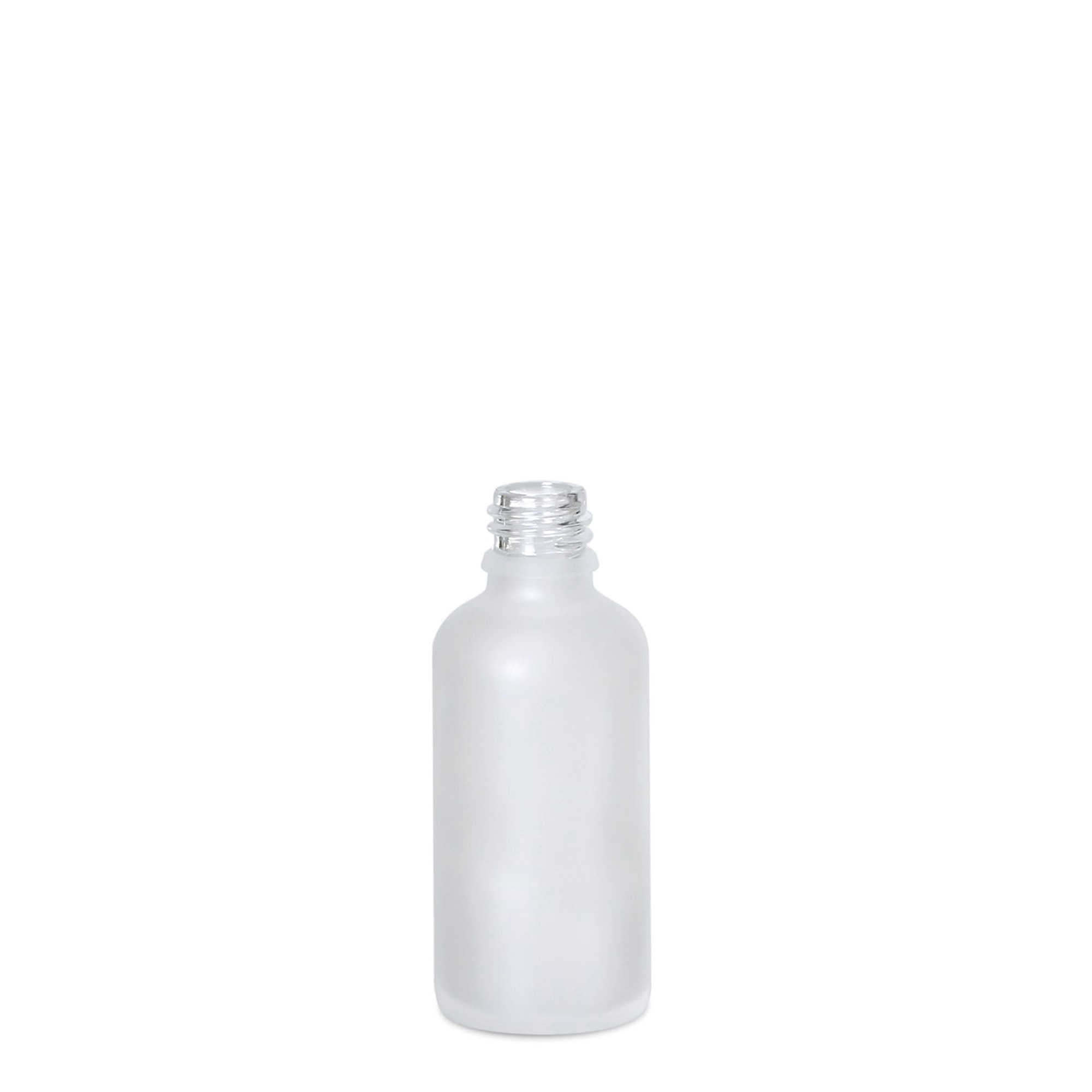 50 ml medicine bottle, glass, frosted, neck: DIN 18 50 ml medicine bottle, glass, frosted, neck: DIN 18