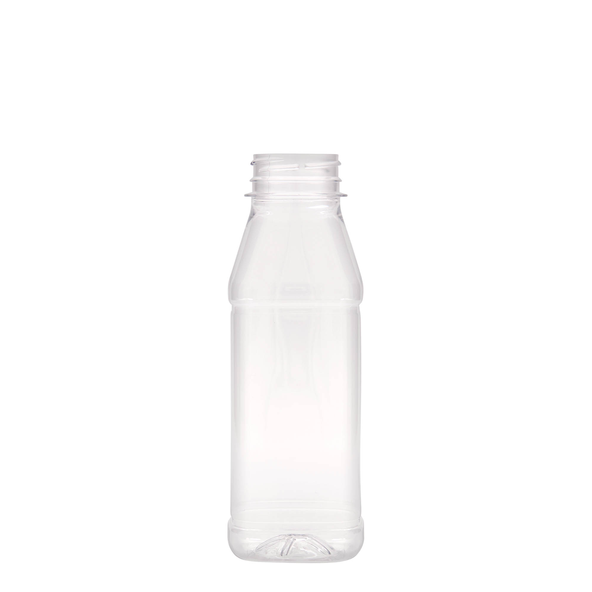 330 ml PET bottle 'Milk and Juice Carré', square, plastic, closure: 38 mm 330 ml PET bottle 'Milk and Juice Carré', square, plastic, closure: 38 mm
