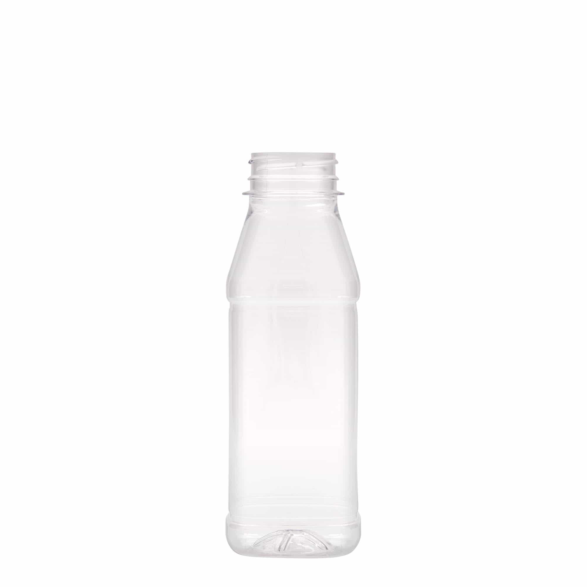 330 ml PET bottle ‘Milk and Juice Carré’, square, plastic, opening: 38 mm