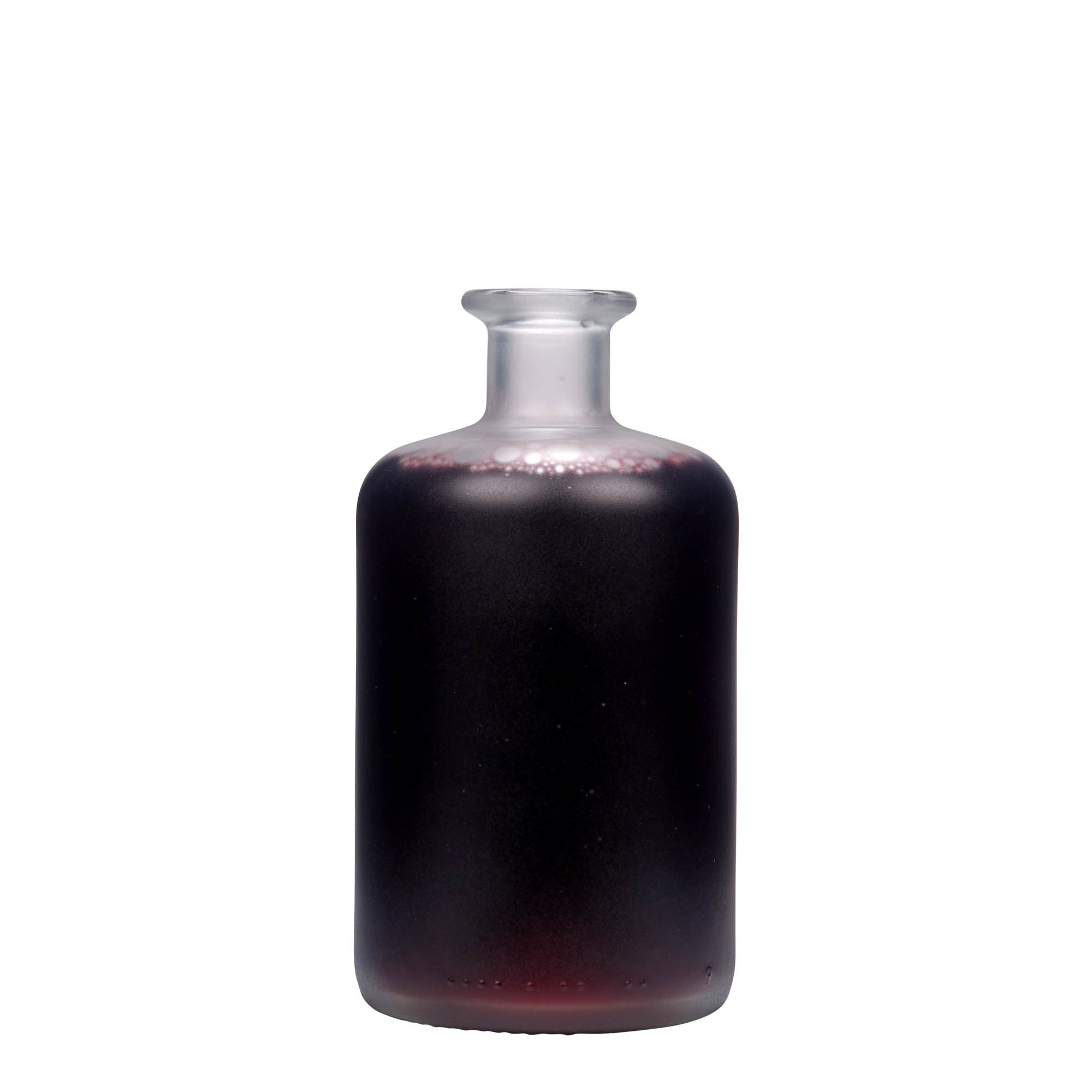 500 ml glass bottle apothecary, frosted, opening: cork 500 ml glass bottle apothecary, frosted, opening: cork