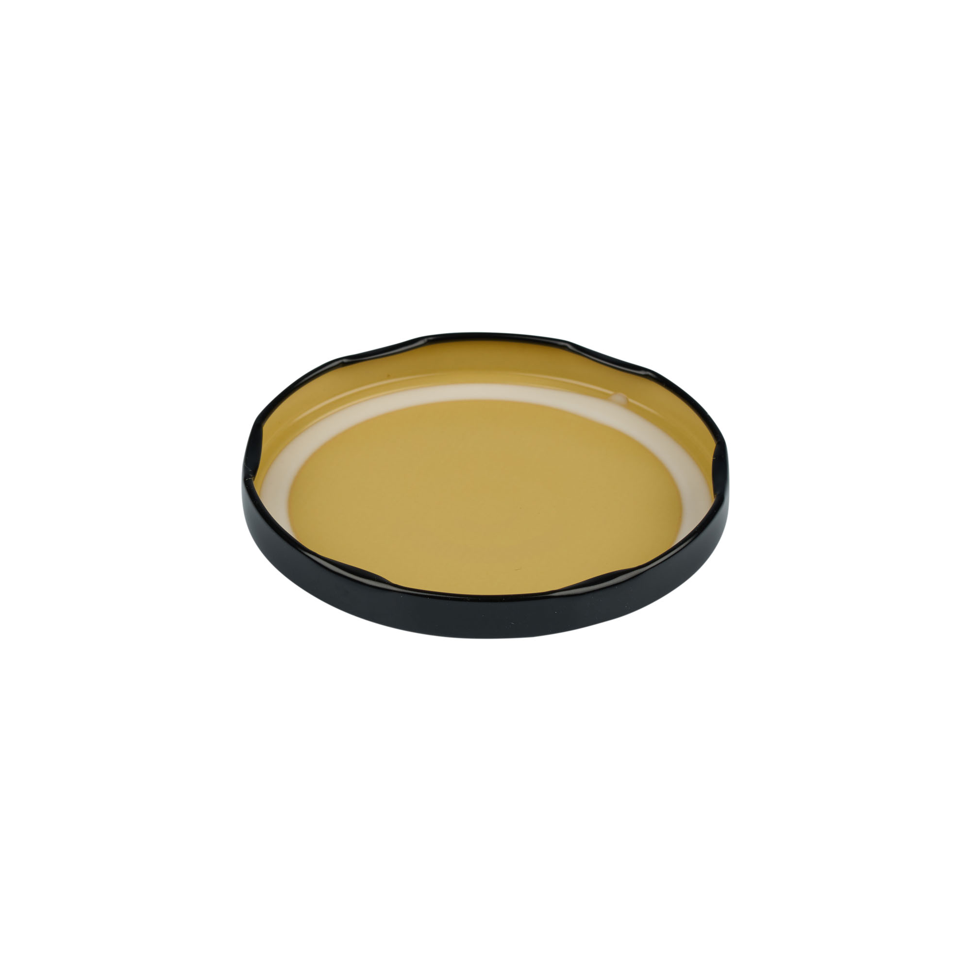 Twist off lid, tinplate, black, for opening: TO 82 Twist off lid, tinplate, black, for opening: TO 82