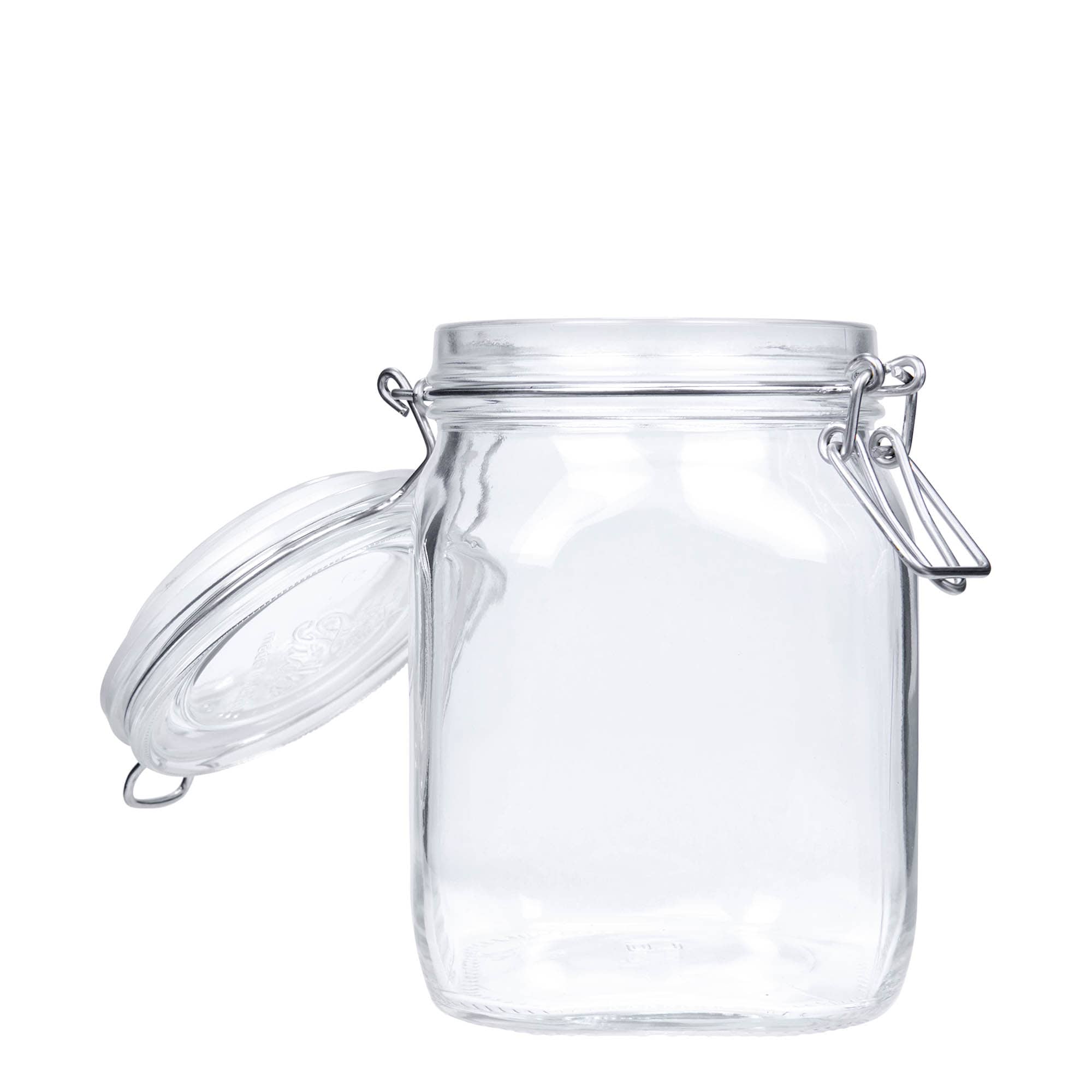 1,000 ml wire bail jar ‘Fido’, square, opening: wire bail closure