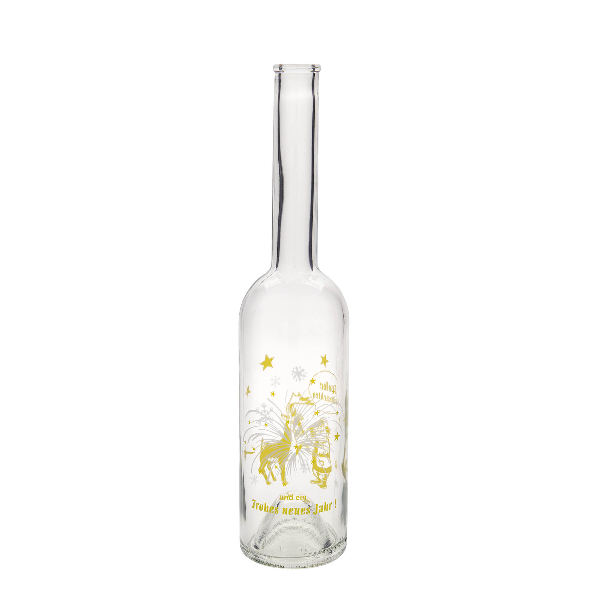 500 ml glass bottle ‘Opera’, design: fireworks, opening: cork