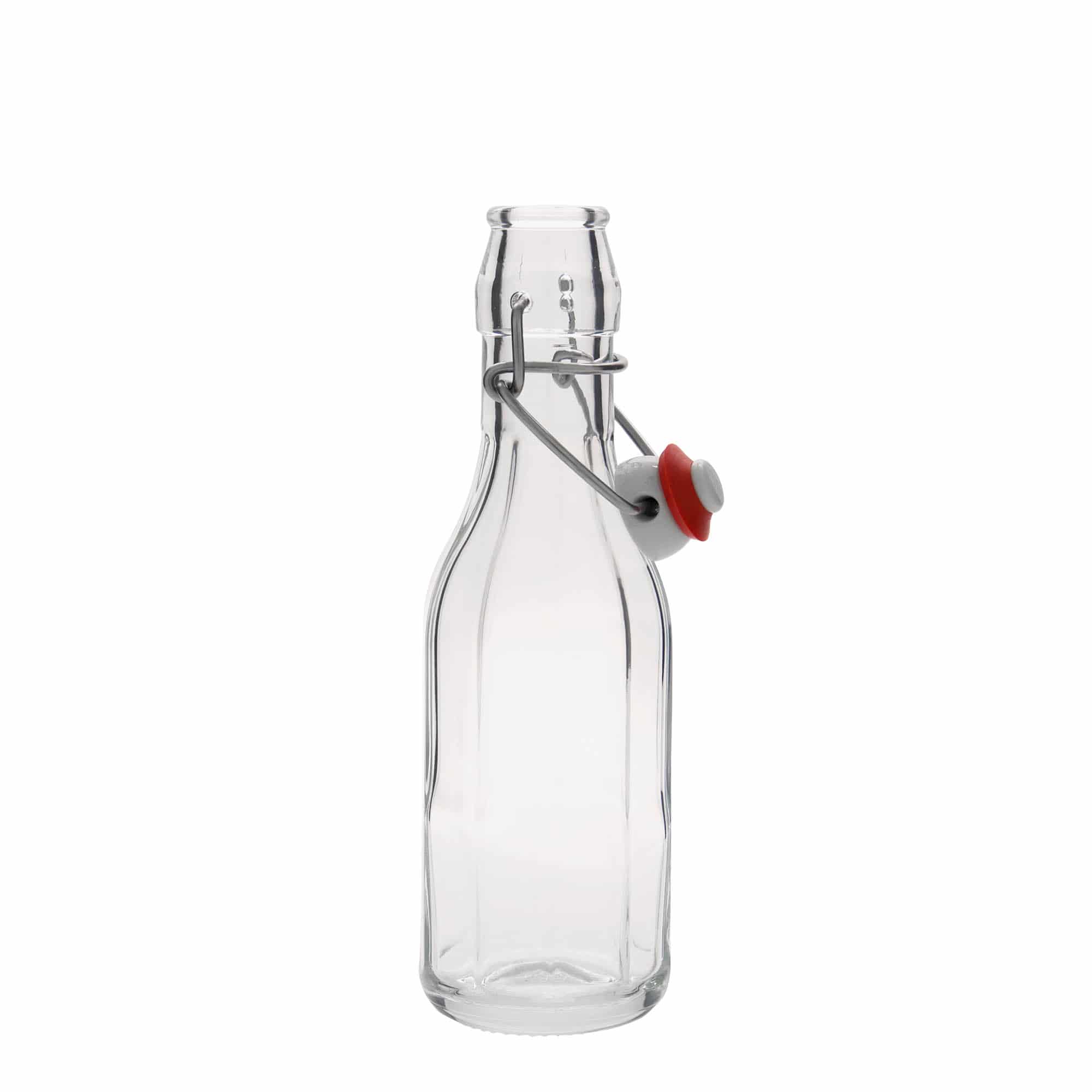 250 ml glass bottle ‘Bravo’, decagonal, opening: swing top closure