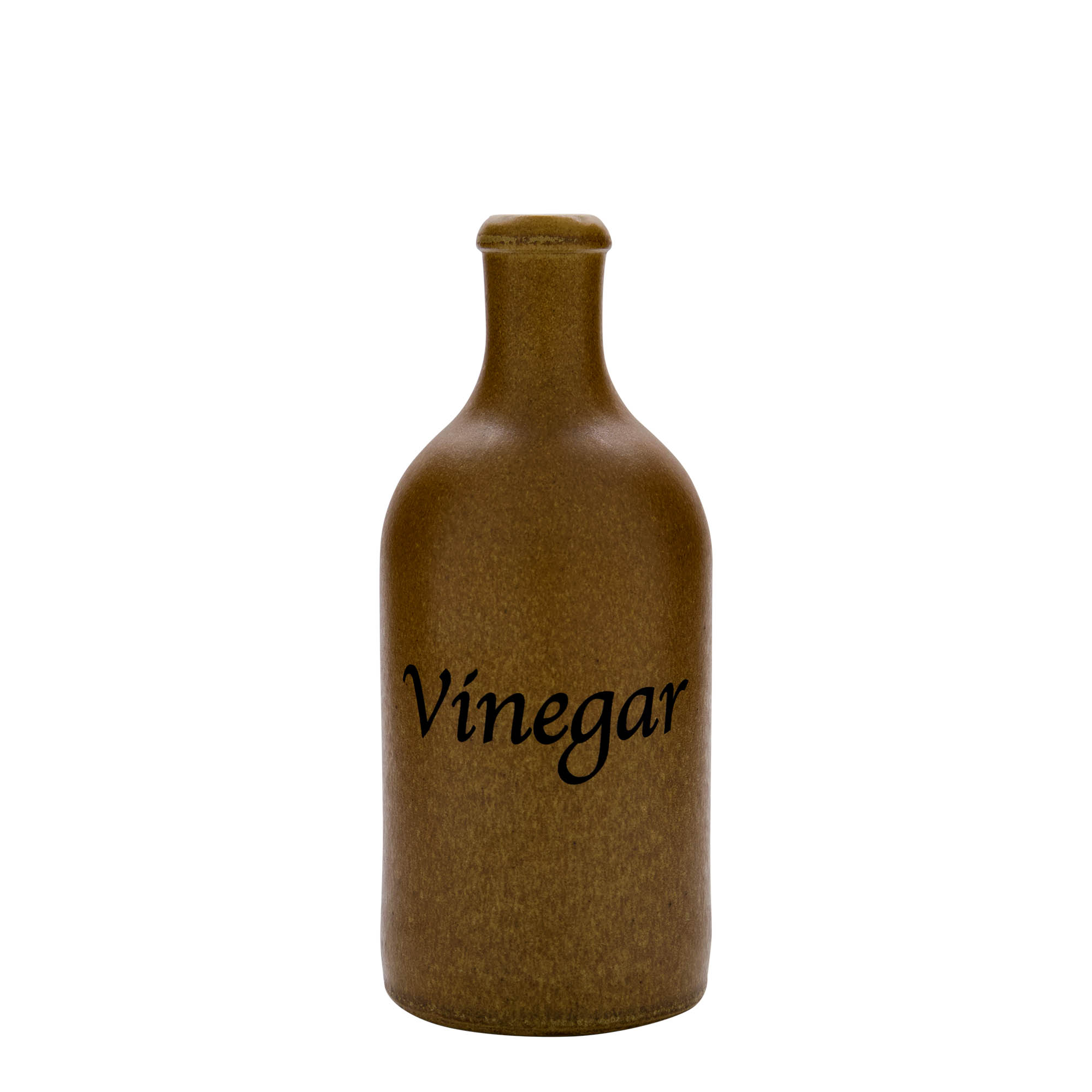 500 ml clay jug, motif: vinegar, stoneware, brown-crystal, opening: cork