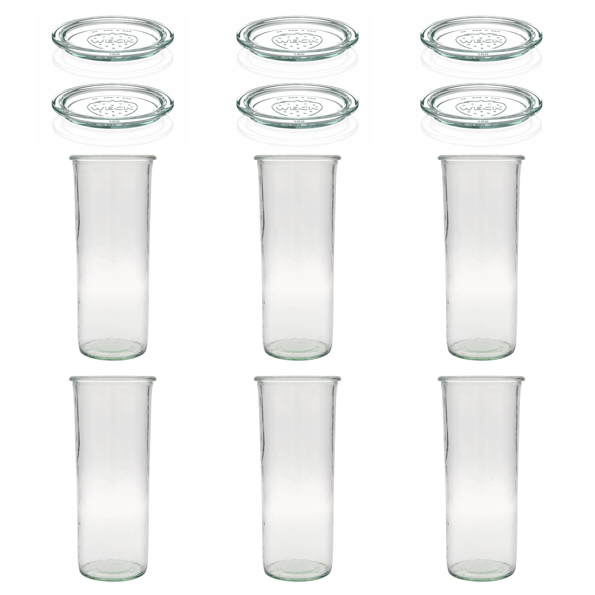 6x 1500 ml WECK inverted jar with glass lid RR 100