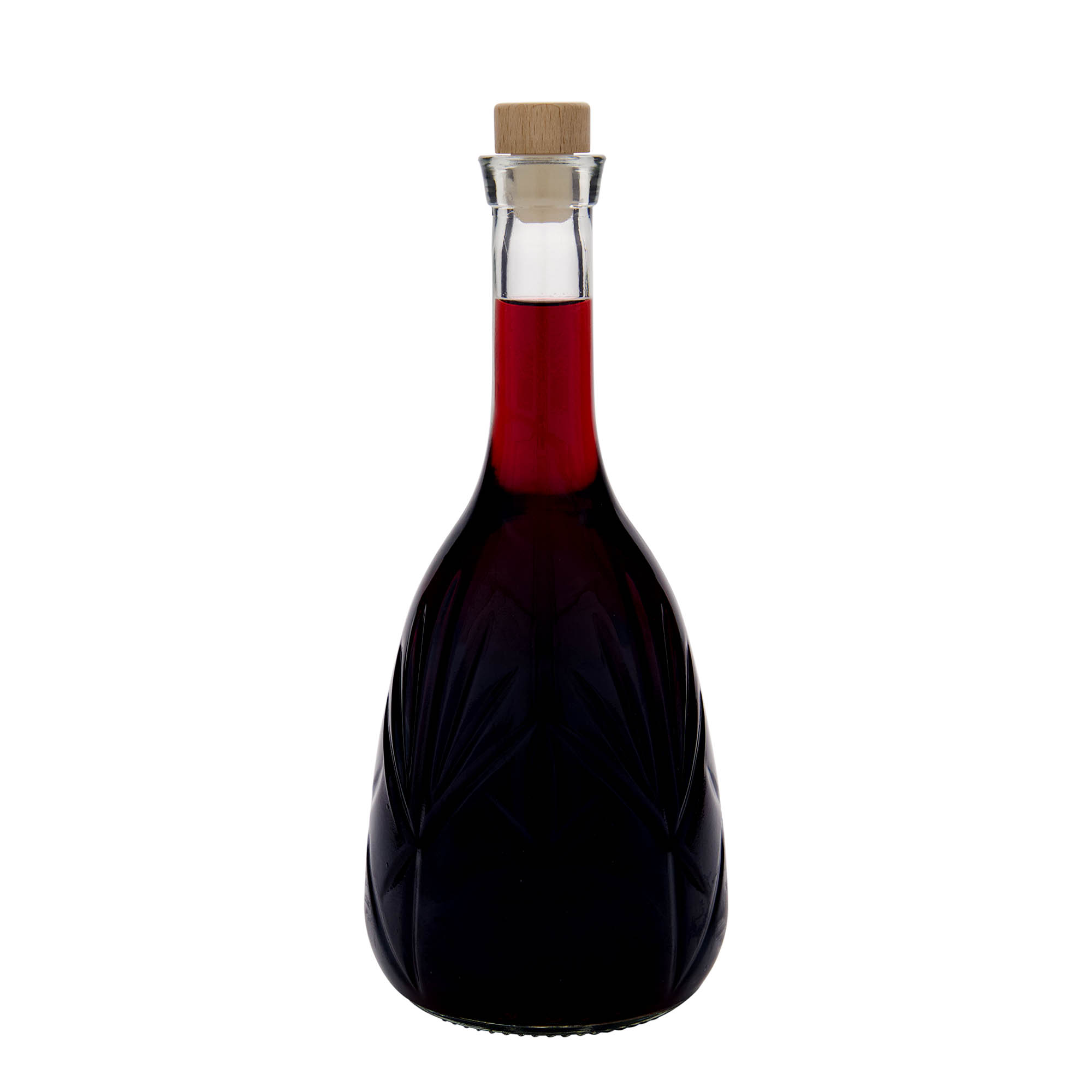 1,000 ml glass bottle 'Reliefa', closure: cork