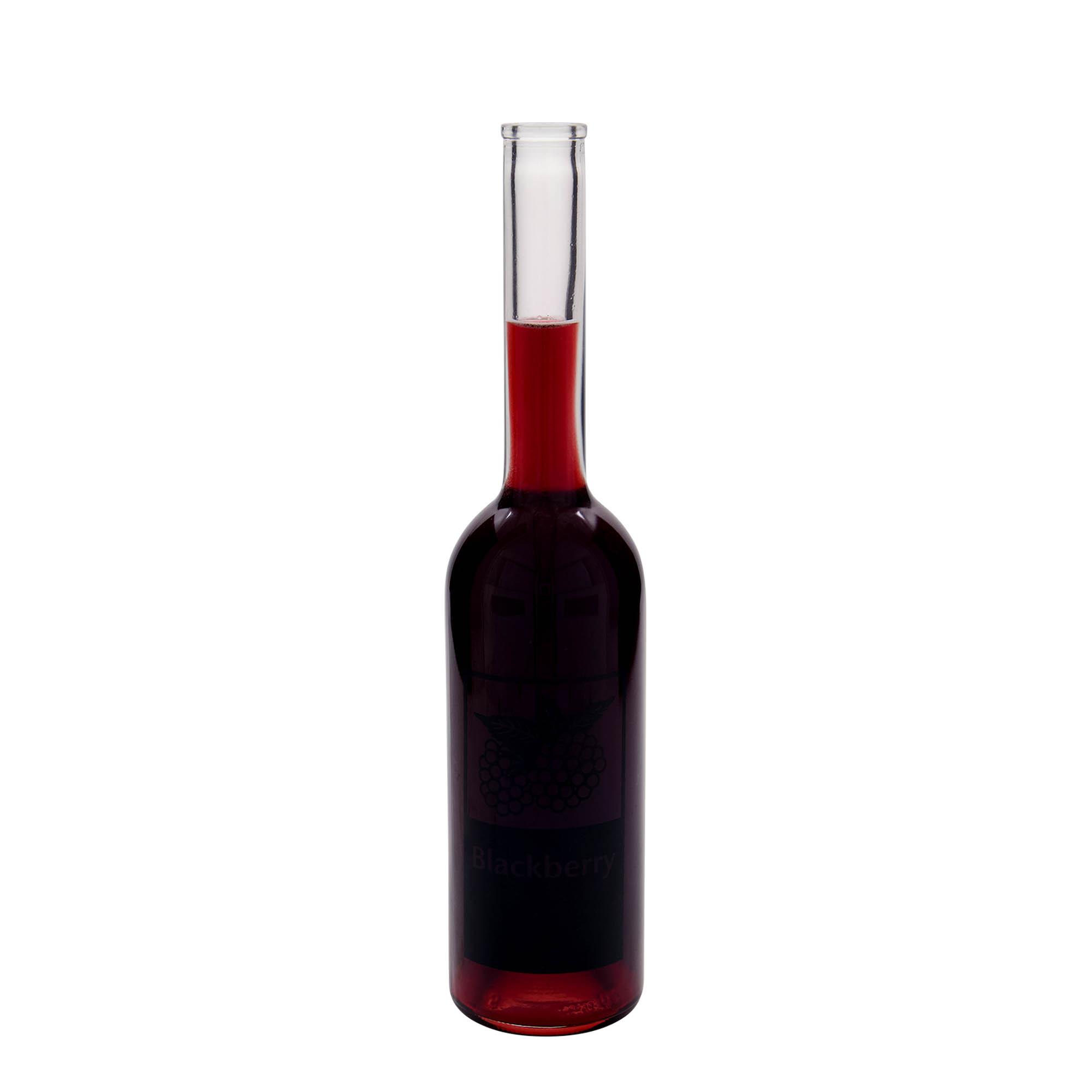 500 ml glass bottle 'Opera', print: Blackberry, closure: cork 500 ml glass bottle 'Opera', print: Blackberry, closure: cork
