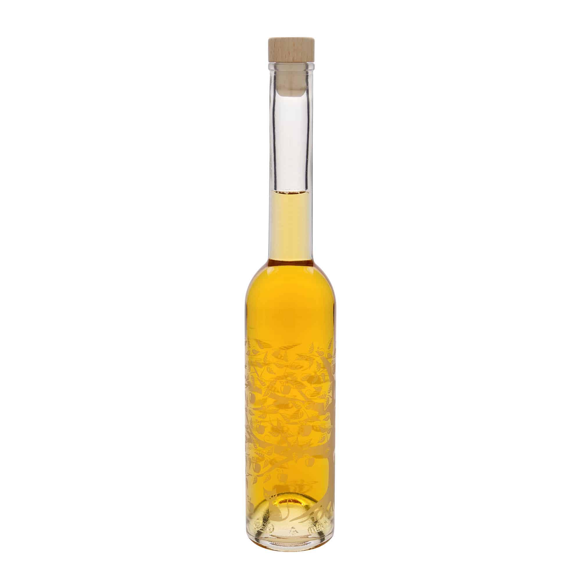 350 ml glass bottle ‘Opera’, motif: apple tree, opening: cork