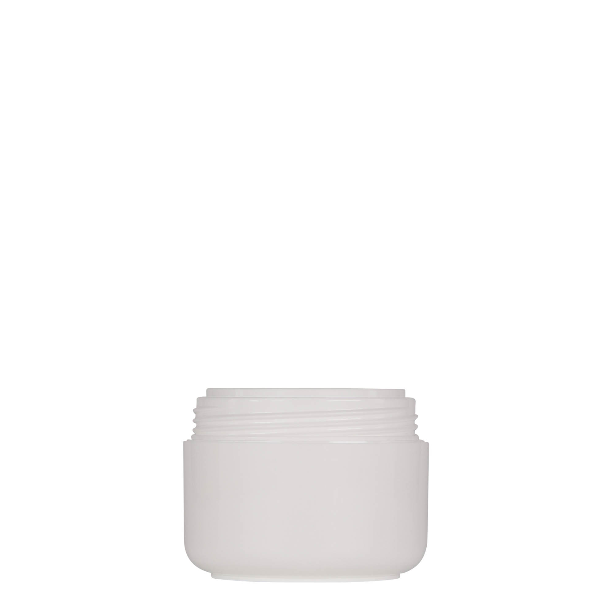 50 ml plastic jar 'Bianca', PP, white, opening: screw cap