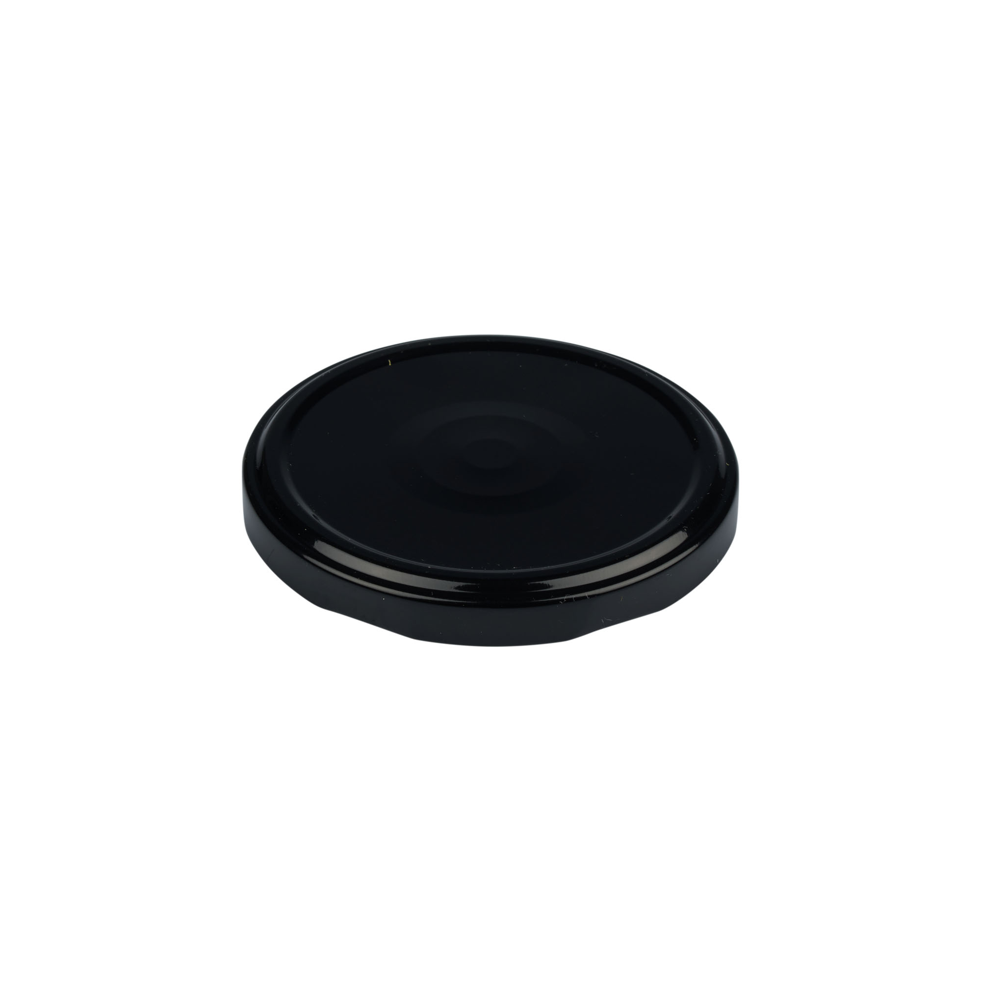 Twist off lid, tinplate, black, for opening: TO 82 Twist off lid, tinplate, black, for opening: TO 82