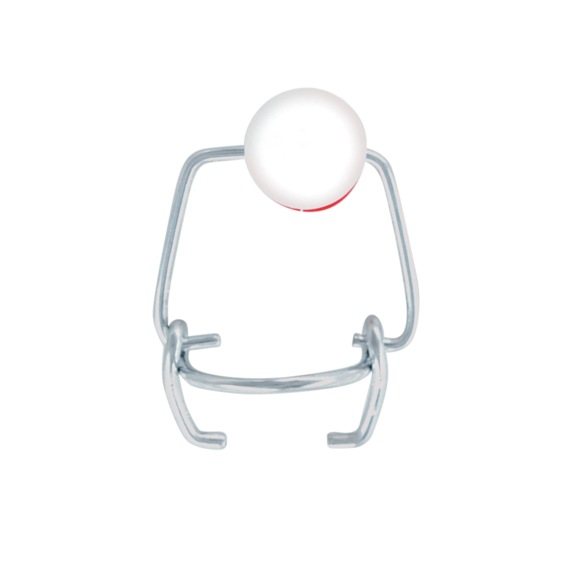 Mini toggle clamp, plastic, red-white Mini toggle clamp, plastic, red-white