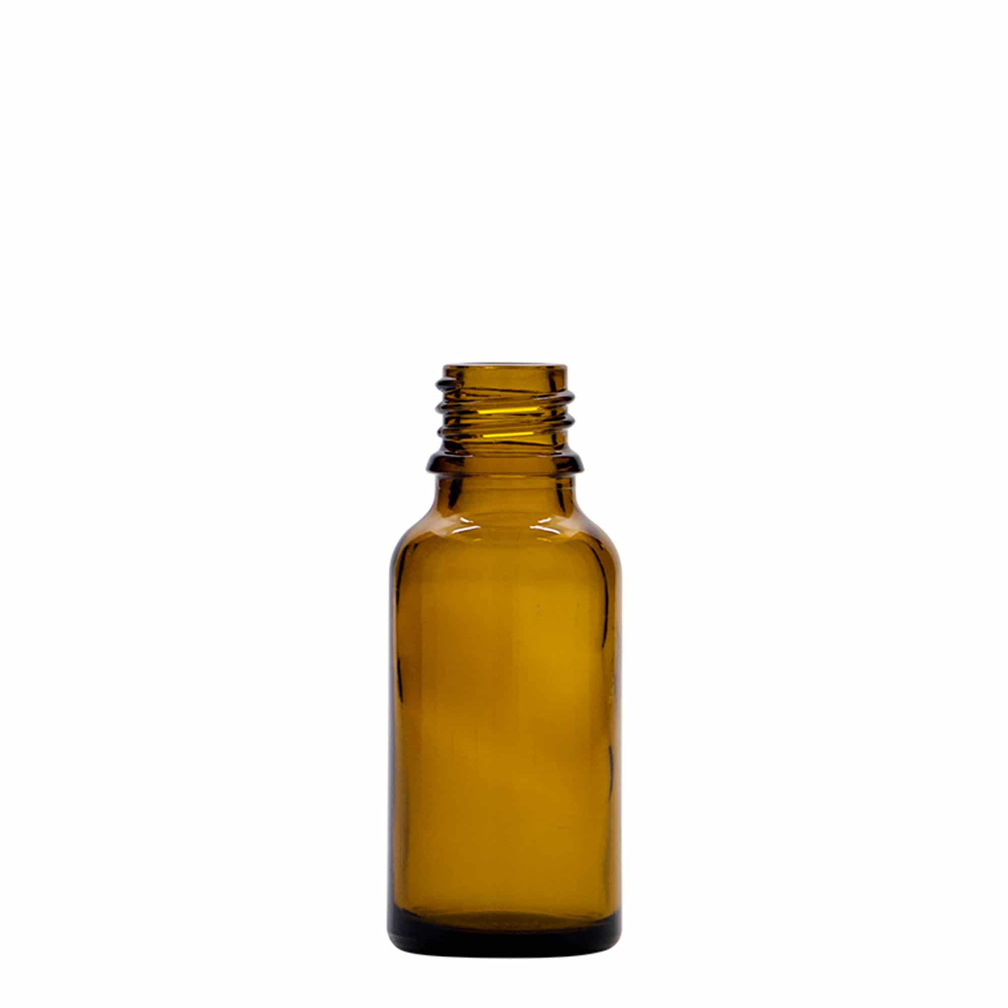 20 ml dropper bottle medicine, glass, brown, opening: DIN 18