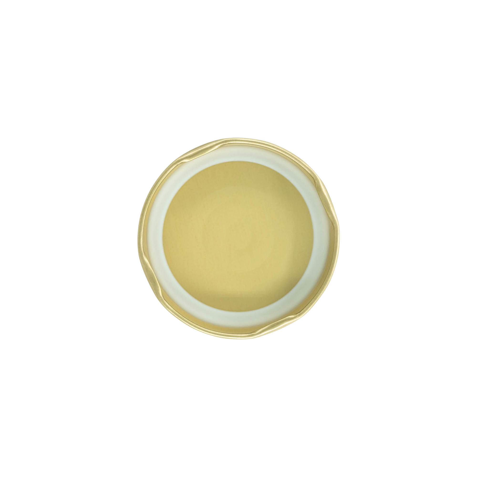 Twist-off lid, tinplate, gold, for opening: TO 63
