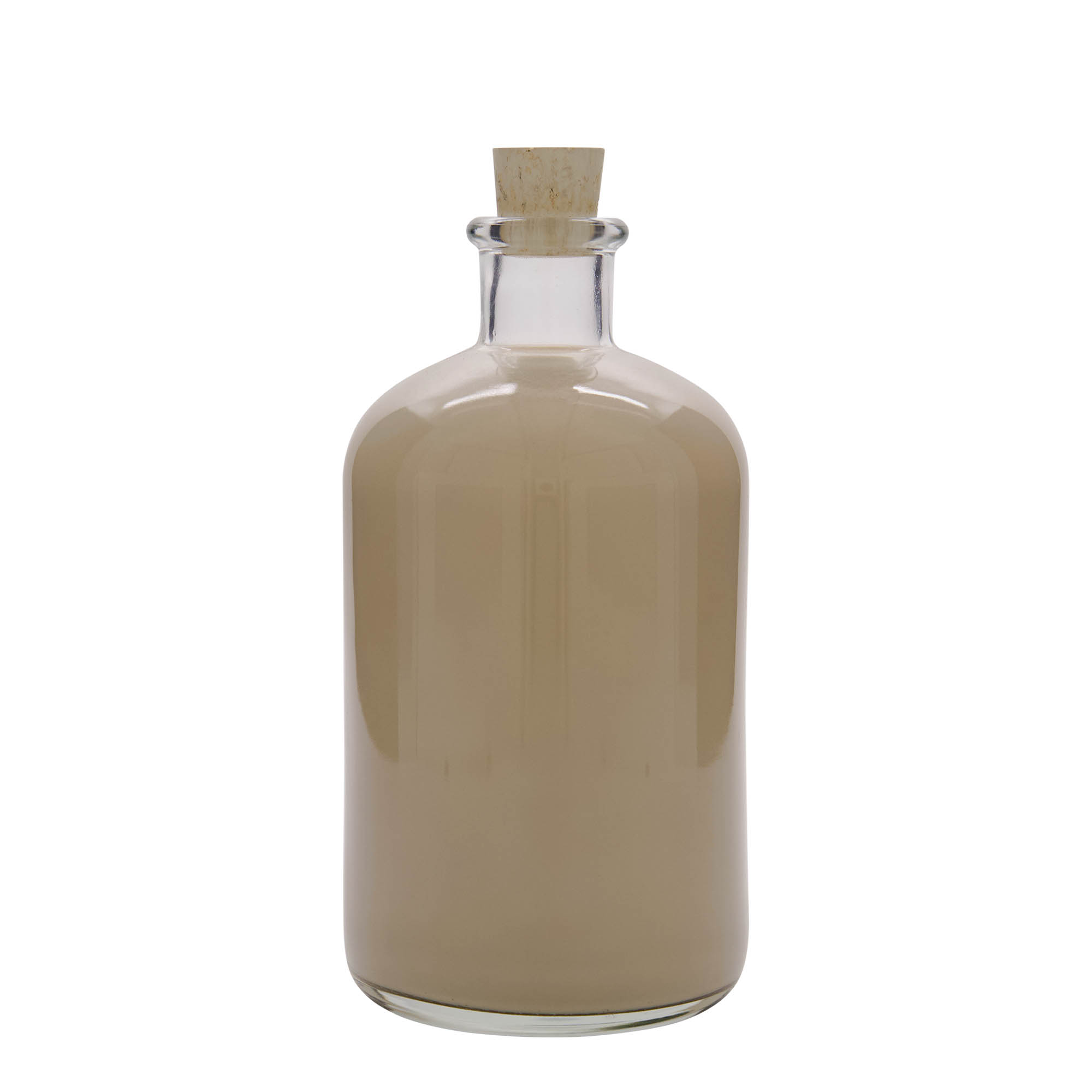 1,000 ml glass apothecary bottle, closure: cork