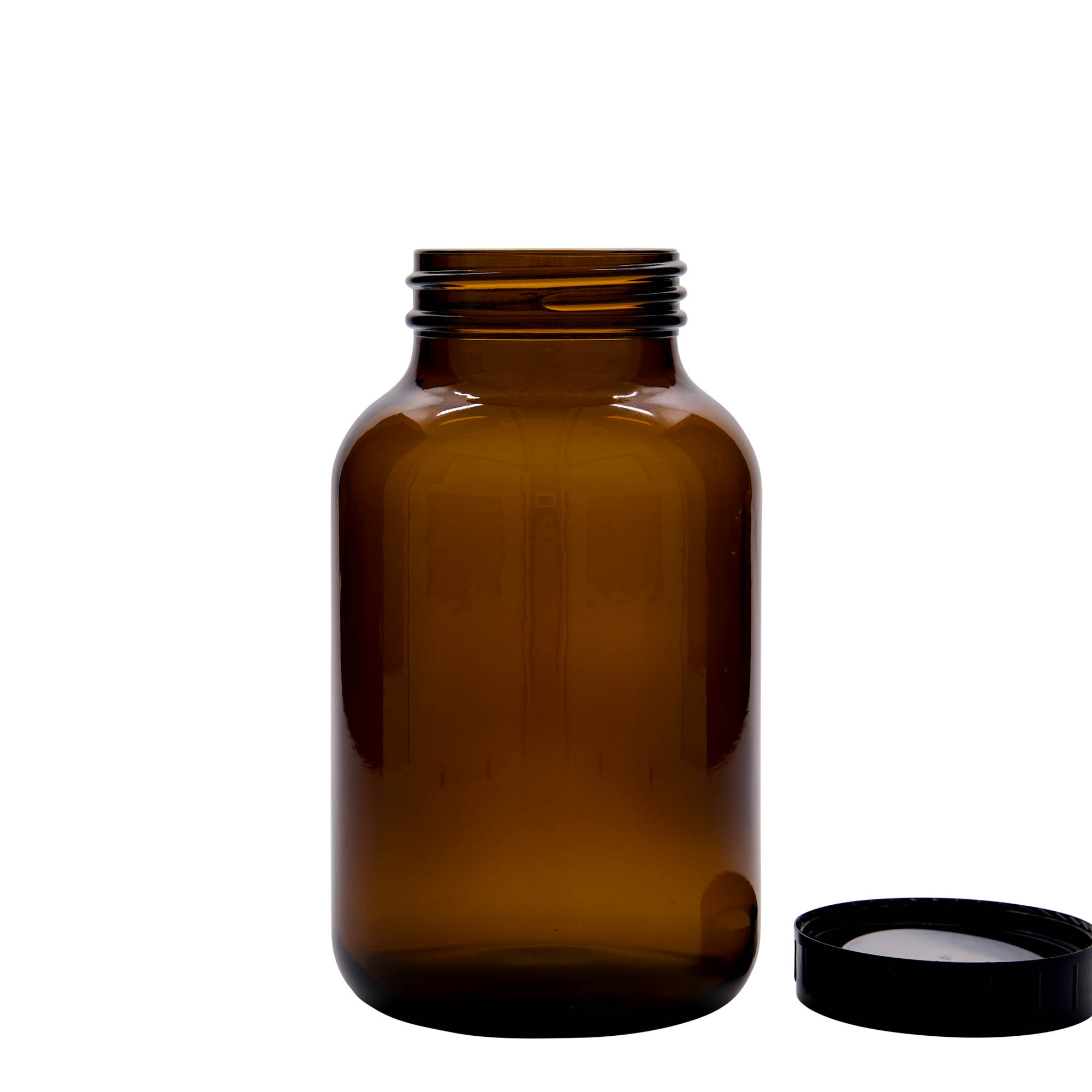 1,000 ml wide-neck glass, brown, opening: DIN 68 1,000 ml wide-neck glass, brown, opening: DIN 68