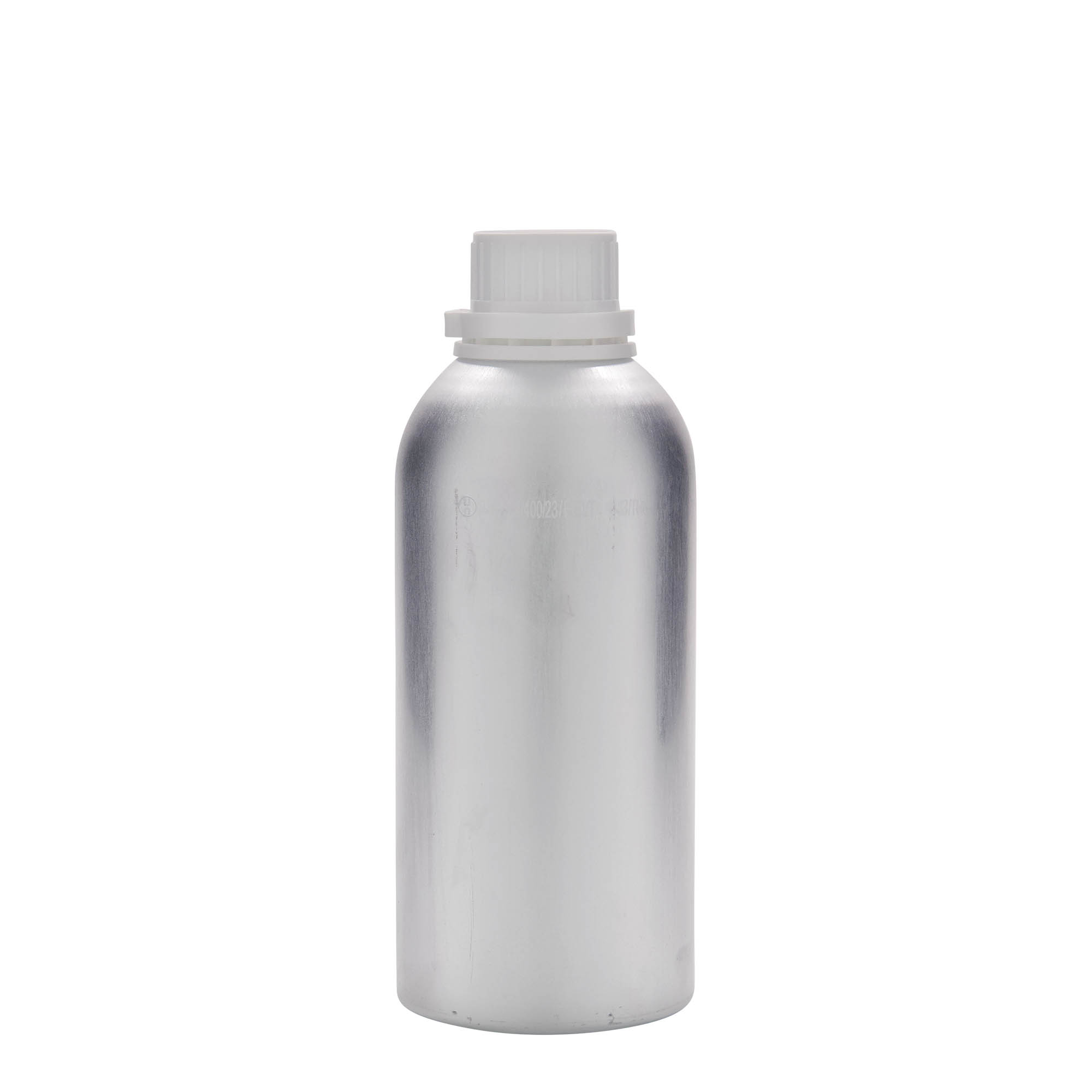 625 ml aluminium bottle, metal, silver, opening: DIN 32