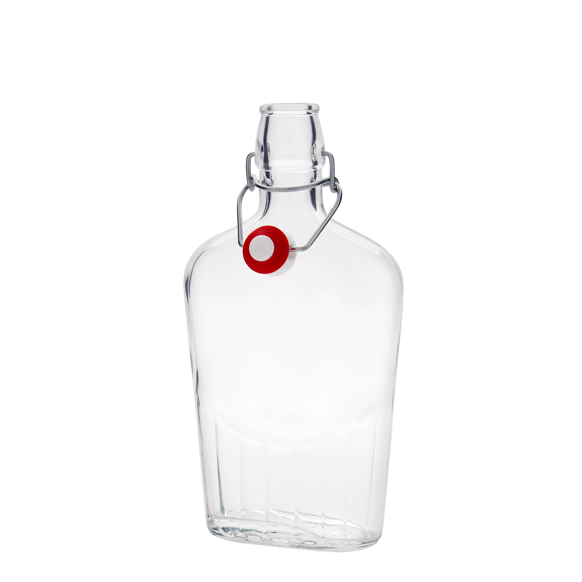 500 ml glass bottle 'Fiaschetta', oval, closure: swing top 500 ml glass bottle 'Fiaschetta', oval, closure: swing top