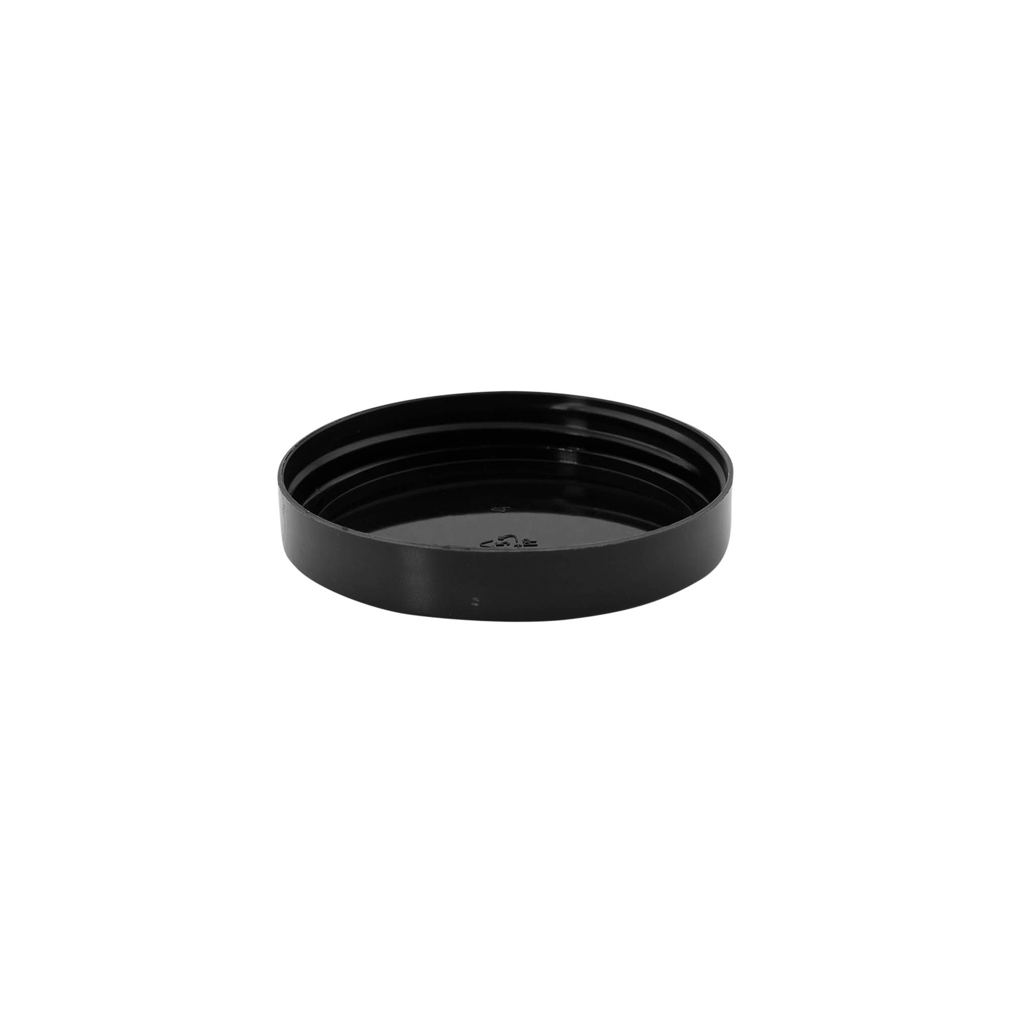 Screw cap, black PP plastic, for opening: 70/400