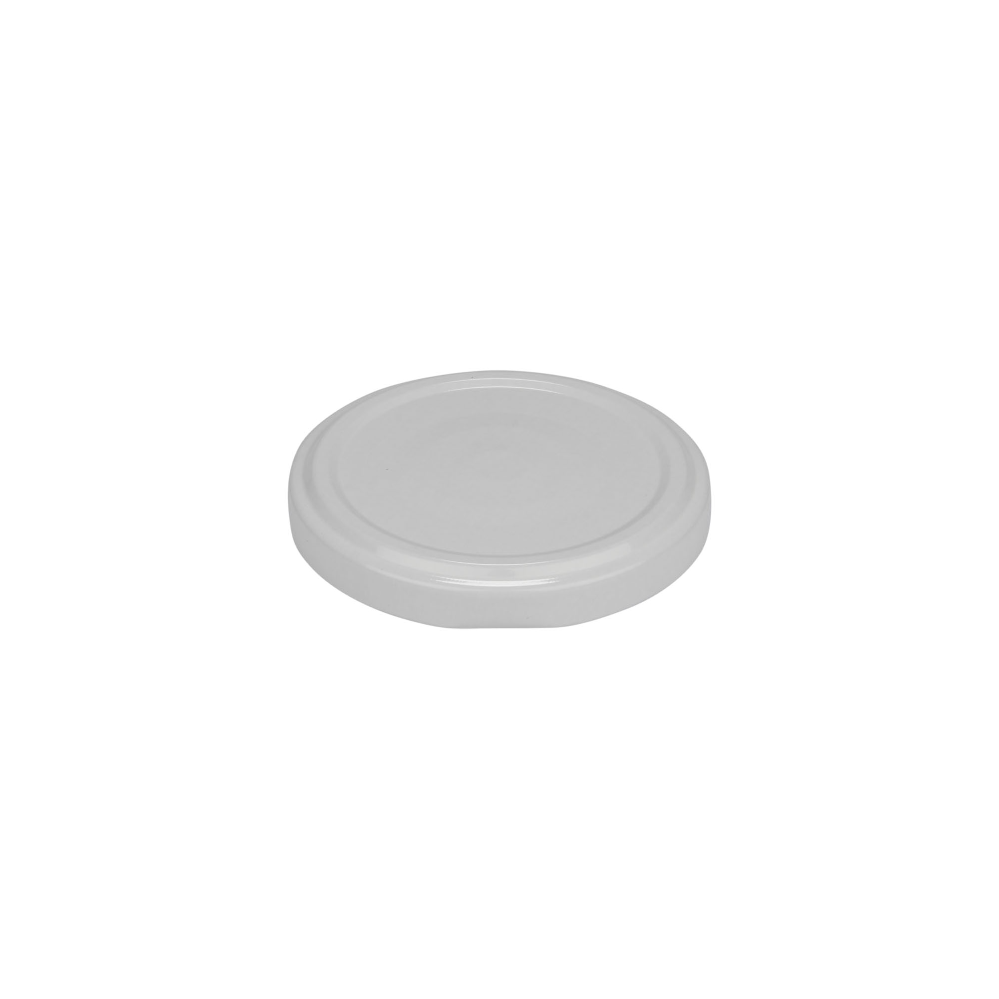 Twist off lid, tinplate, white, for opening: TO 63 Twist off lid, tinplate, white, for opening: TO 63