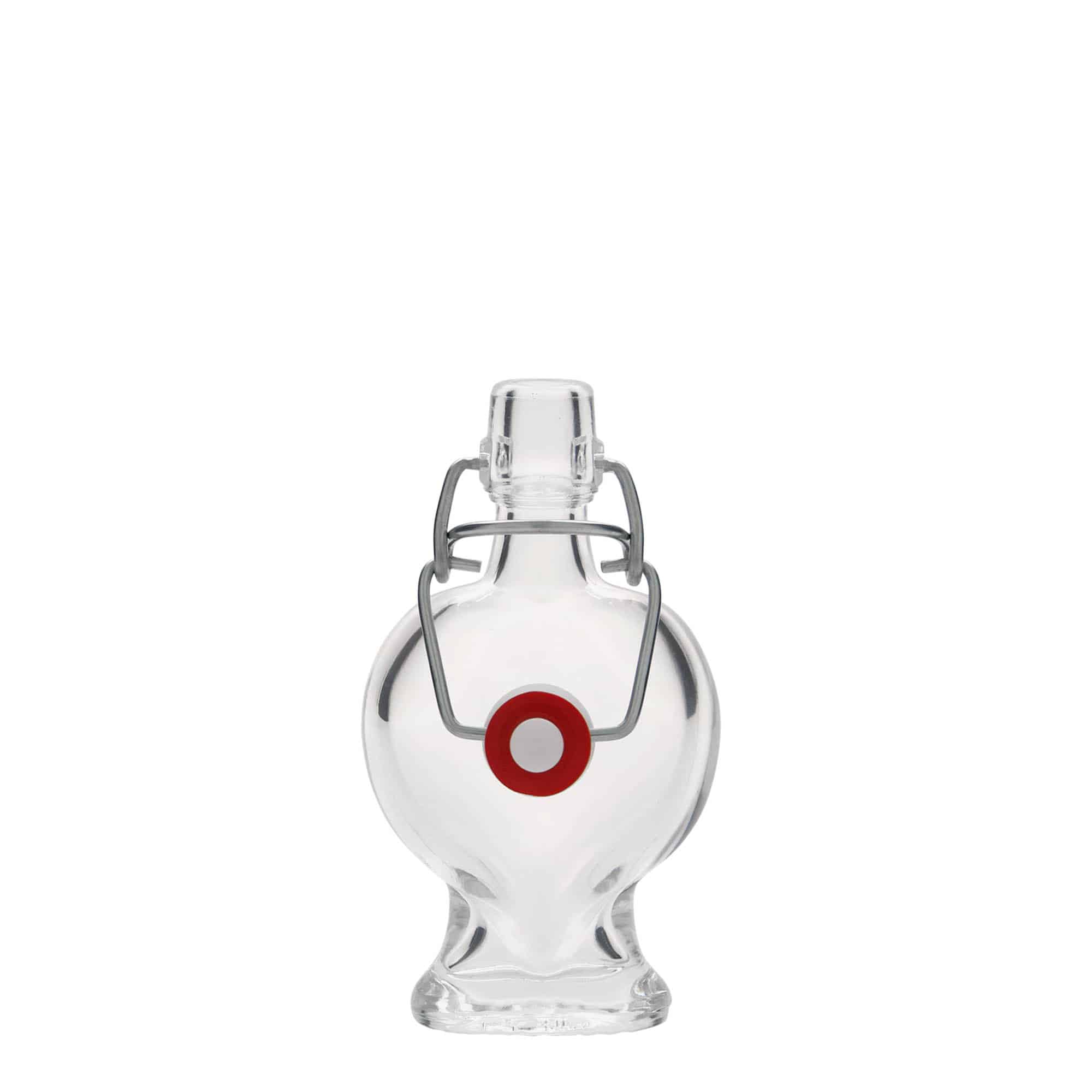 40 ml glass bottle ‘Heart’, opening: swing top closure