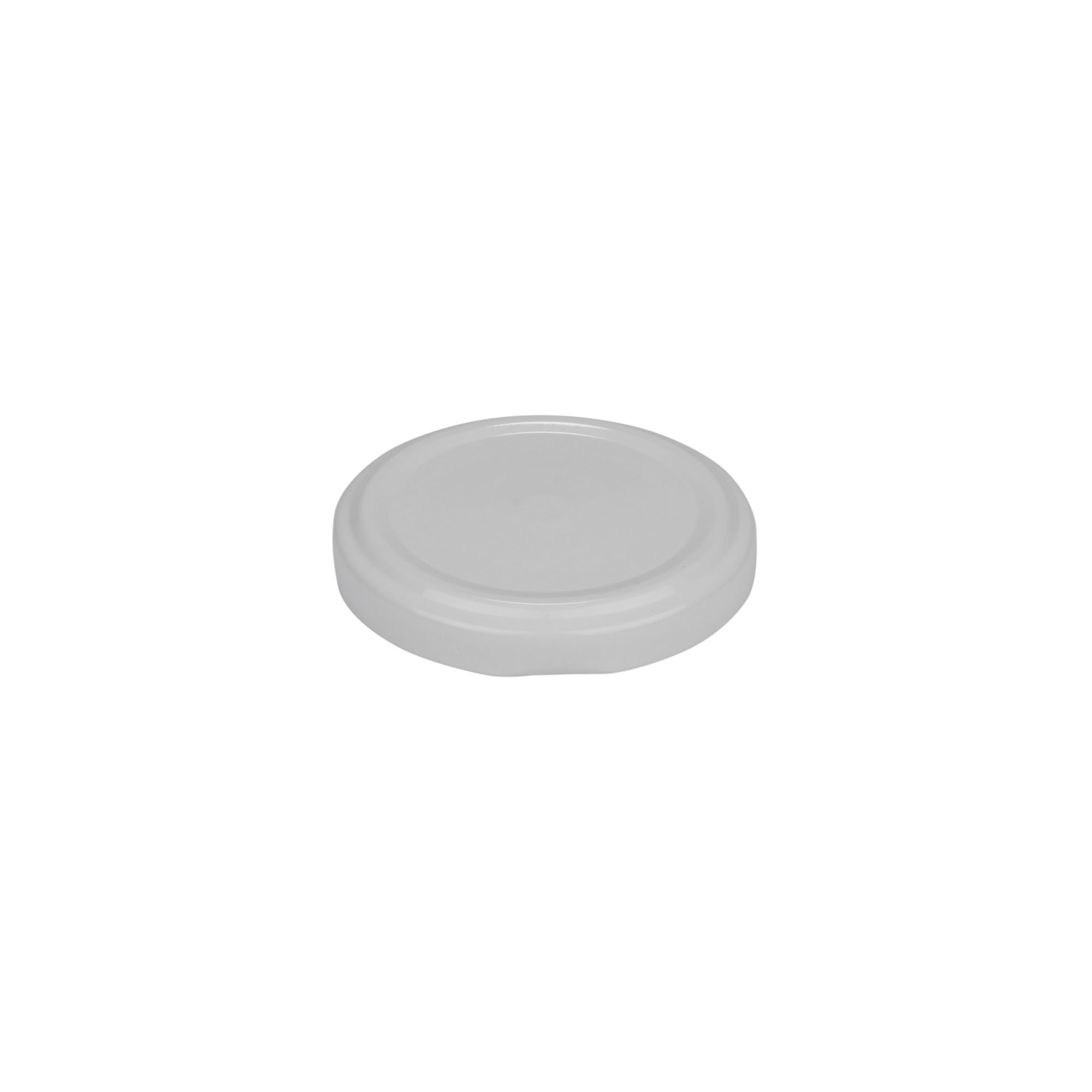 Twist off lid, tinplate, white, for opening: TO 58 Twist off lid, tinplate, white, for opening: TO 58