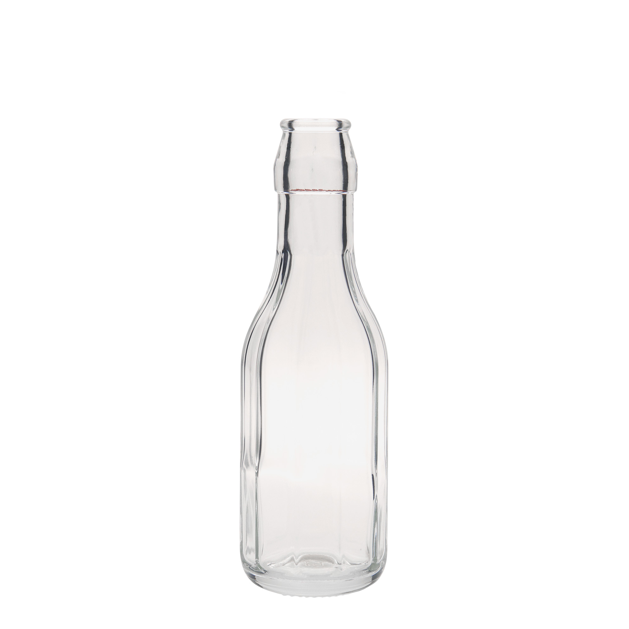 250 ml glass bottle 'Bravo', decagonal, opening: swing top closure